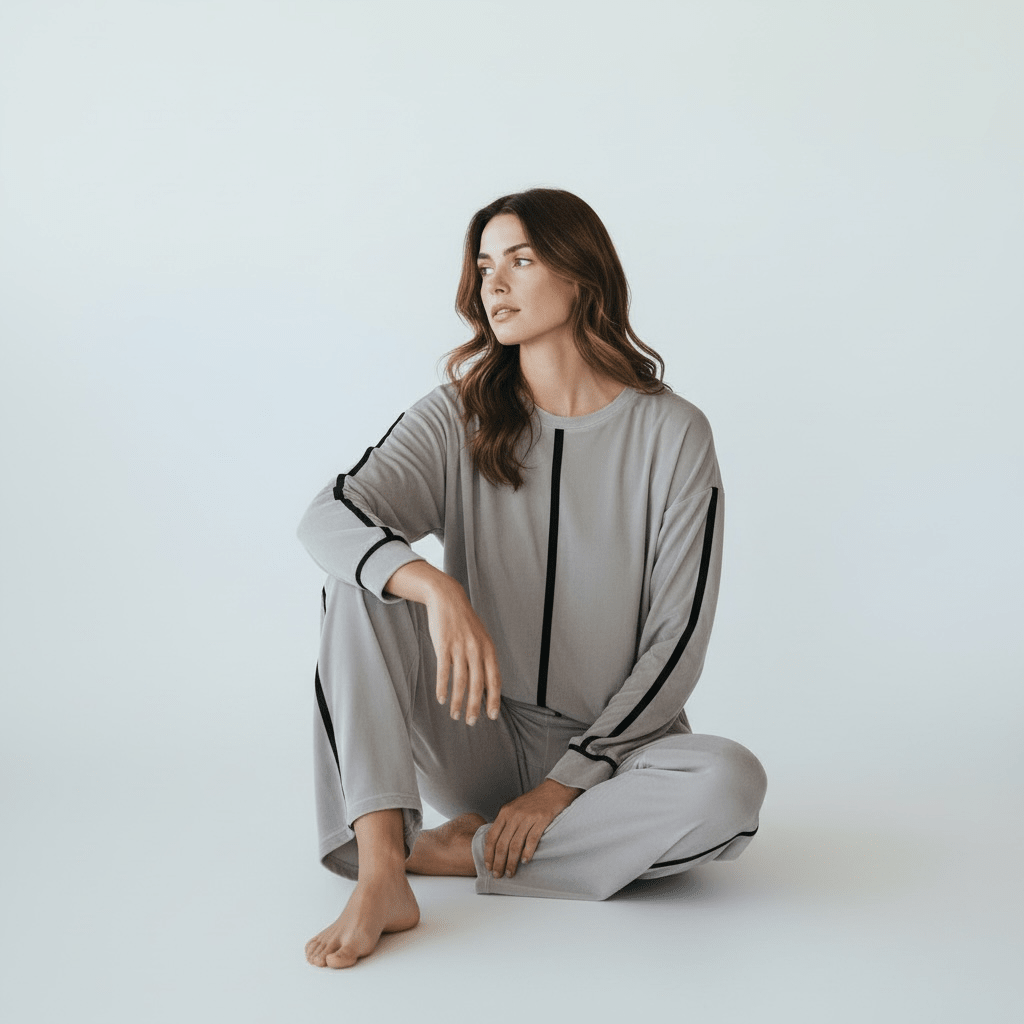 Homesuit Donna in Ciniglia Leggera Maglia Girocollo Manica lunga + Pantalone Palazzo Infiore Art. DIVINA 60.4319 - Boutique dell'Intimo e del Neonato