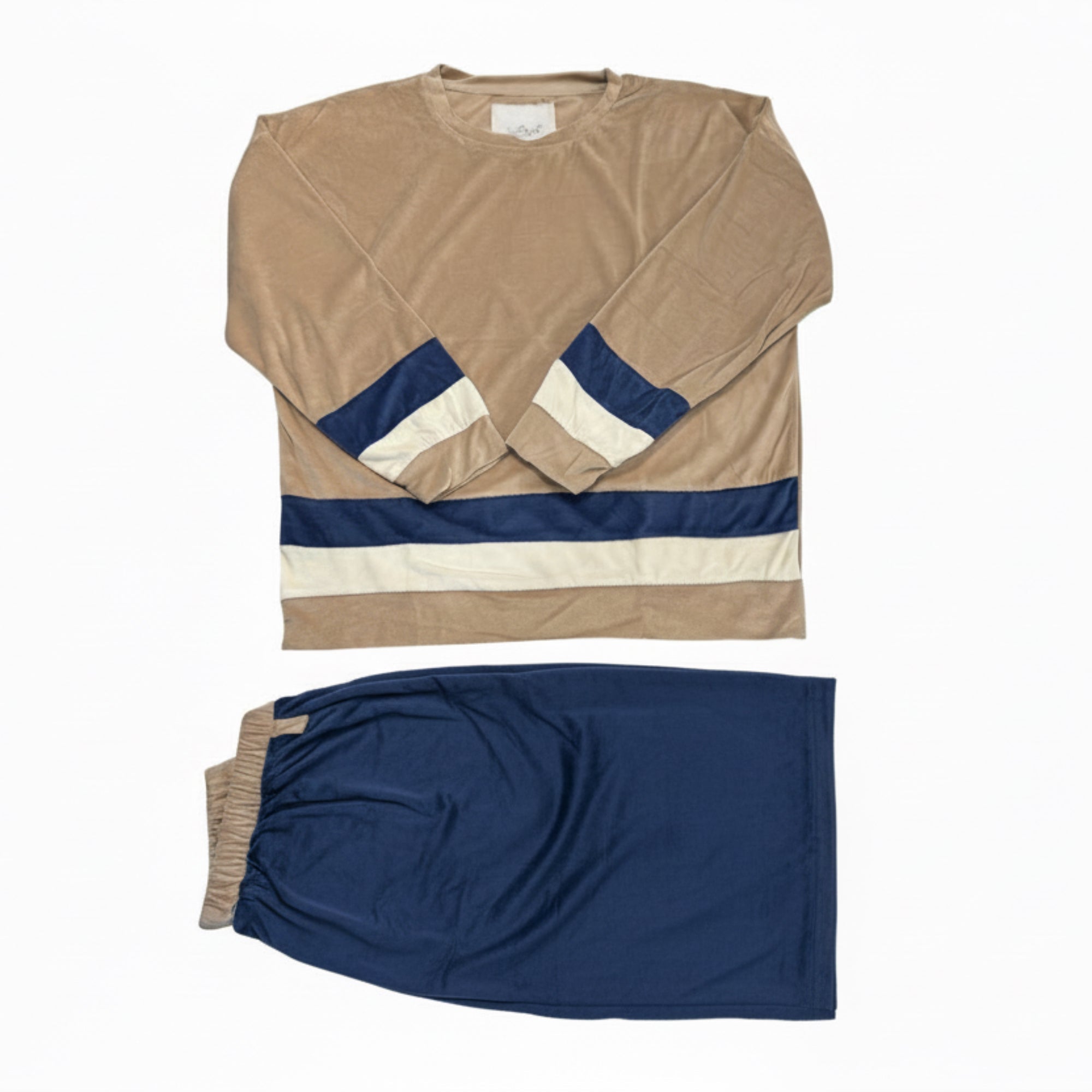 Homesuit in Ciniglia Leggera Maglia Girocollo Manica lunga + Pantalone Palazzo Infiore Art. ALLURE 60.4321 - Boutique dell'Intimo e del Neonato