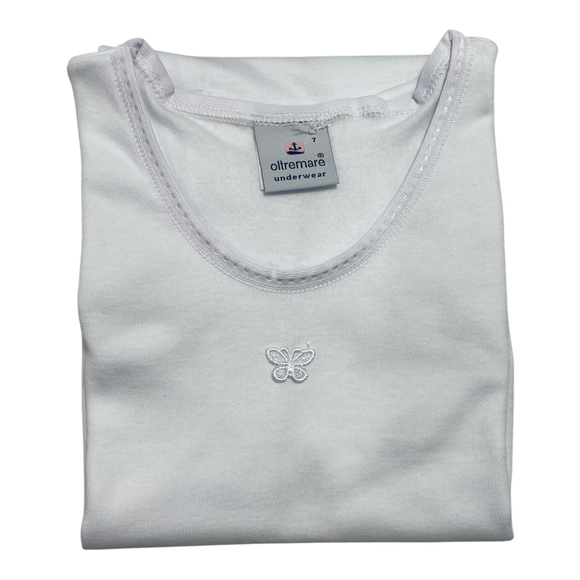 Maglia Bimba Mezza Manica Girocollo in Caldo Cotone BluOltremare Art.2411 - Boutique dell'Intimo e del Neonato