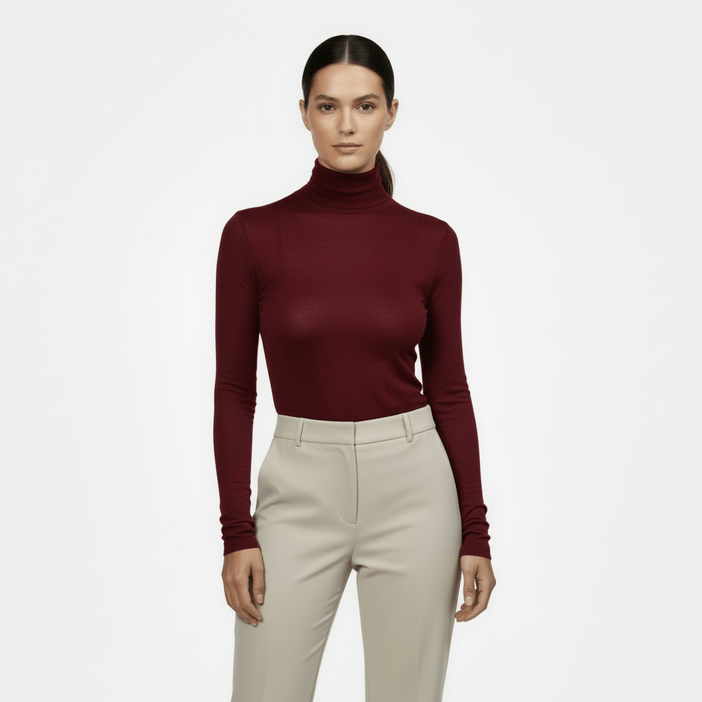 Maglia Donna Manica Lunga Dolcevita Cotone Modal e Cashemere MySublyme Art.1410 - Boutique dell'Intimo e del Neonato