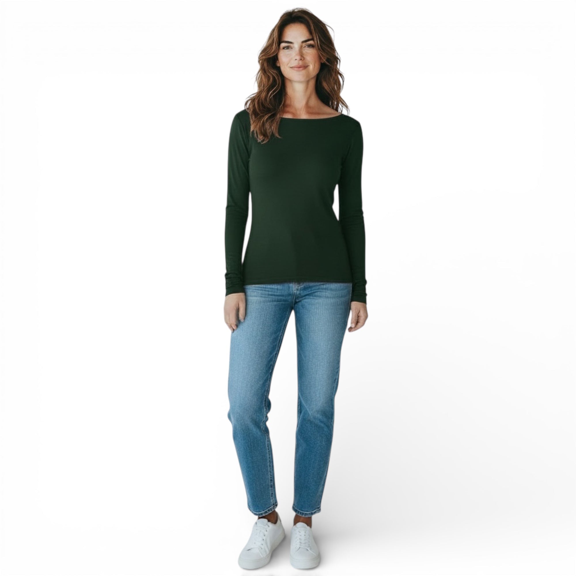 Maglia Donna Manica Lunga Scollo Barca Cotone Modal e Cashemere Esse Art.6416 - Boutique dell'Intimo e del Neonato