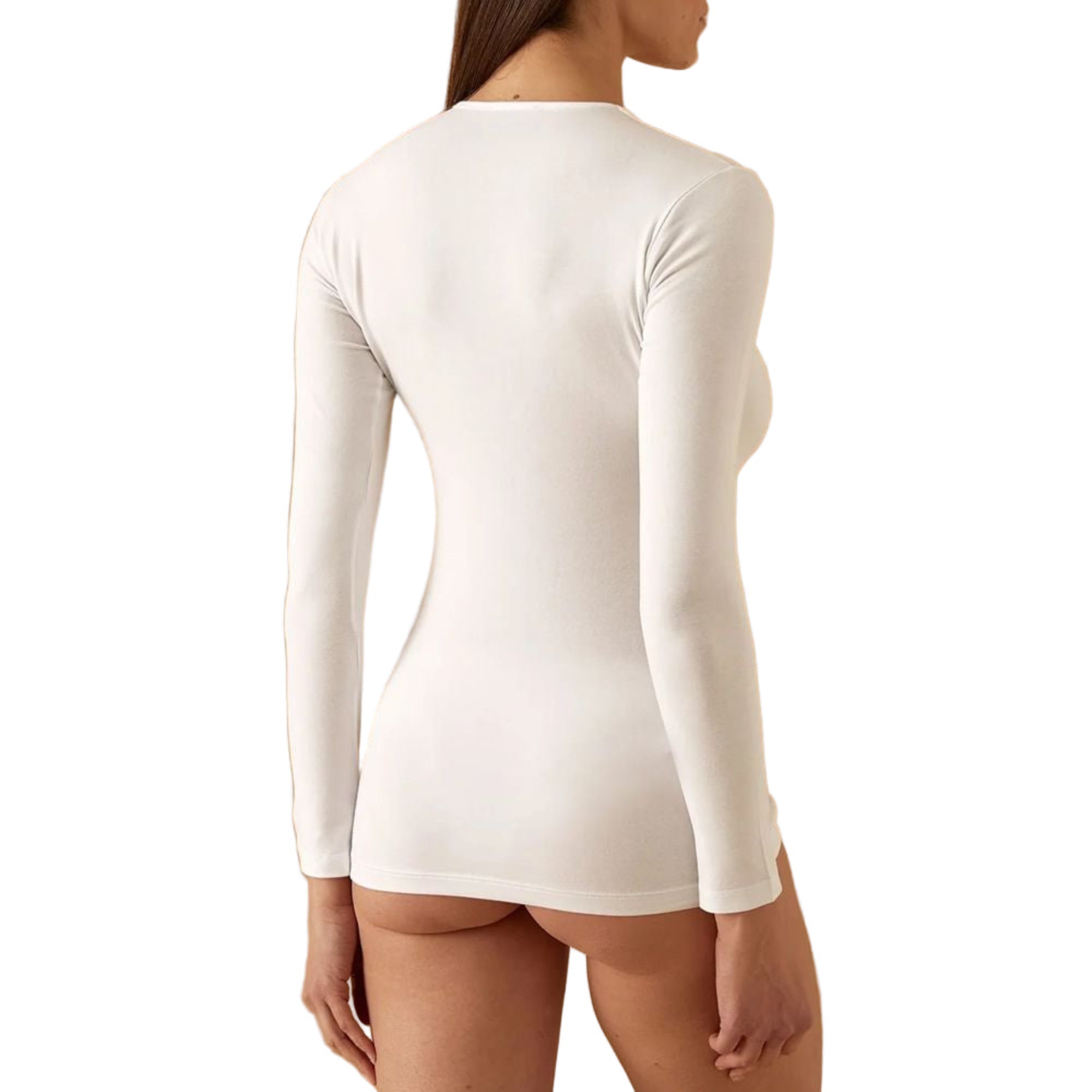 MAGLIA GIROCOLLO MANICA LUNGA GIROCOLLO JADEA ART.4055 - COTONE ELASTICIZZATO MODAL - BOUTIQUE INTIMO E NEONATO