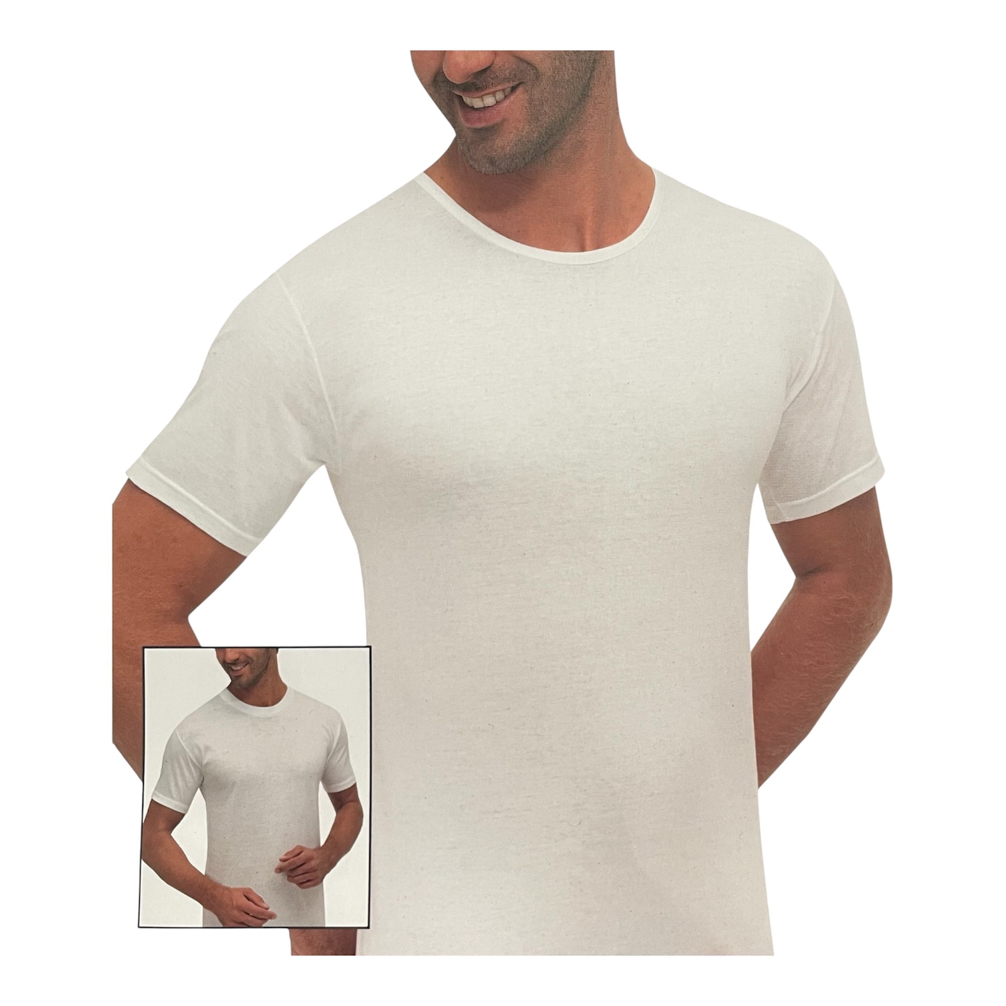 Mezza Manica Uomo in Cotone Interlock Girocollo Gieffeti Art.42015 - Boutique dell'Intimo e del Neonato