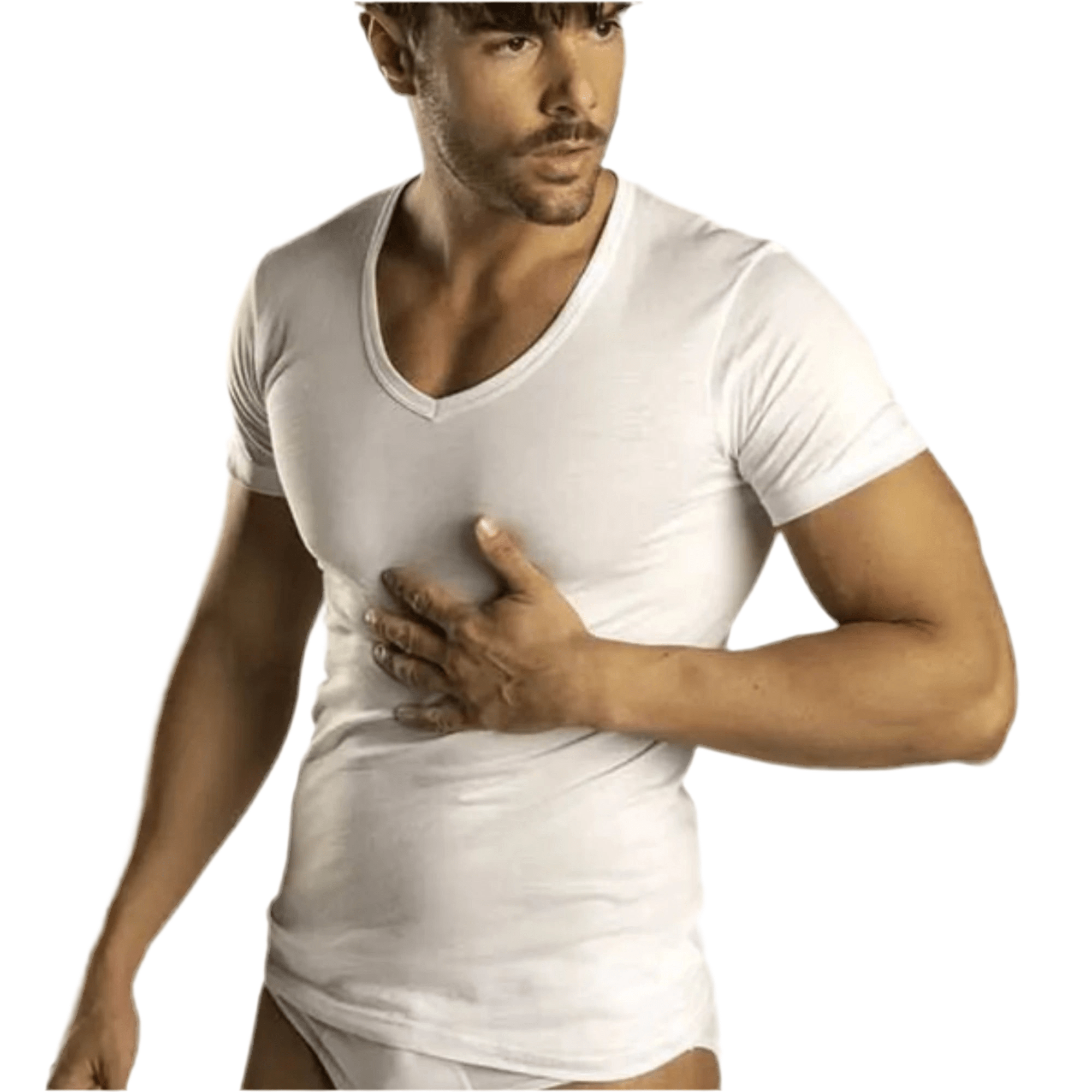 Mezza Manica Uomo Scollo V in Cotone Modal Mansuè Art.40095|40996 |40156 - Boutique dell'Intimo e del Neonato