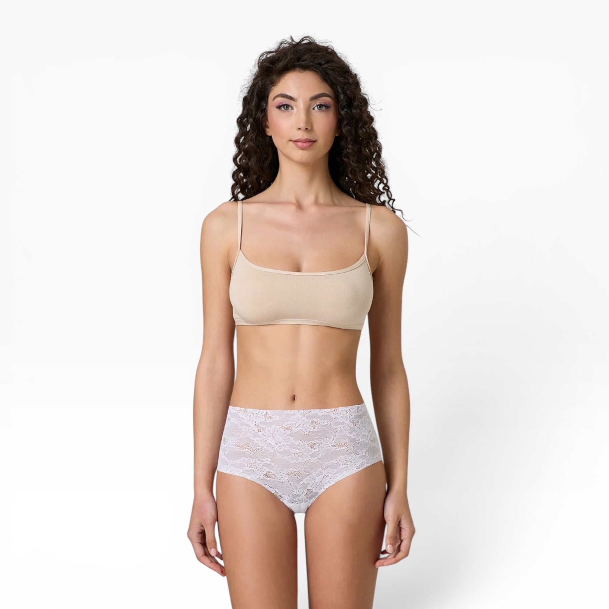 Panty Donna Moda Midi n Pizzo Taglio Laser Jadea Art.8023 - Boutique dell'Intimo e del Neonato