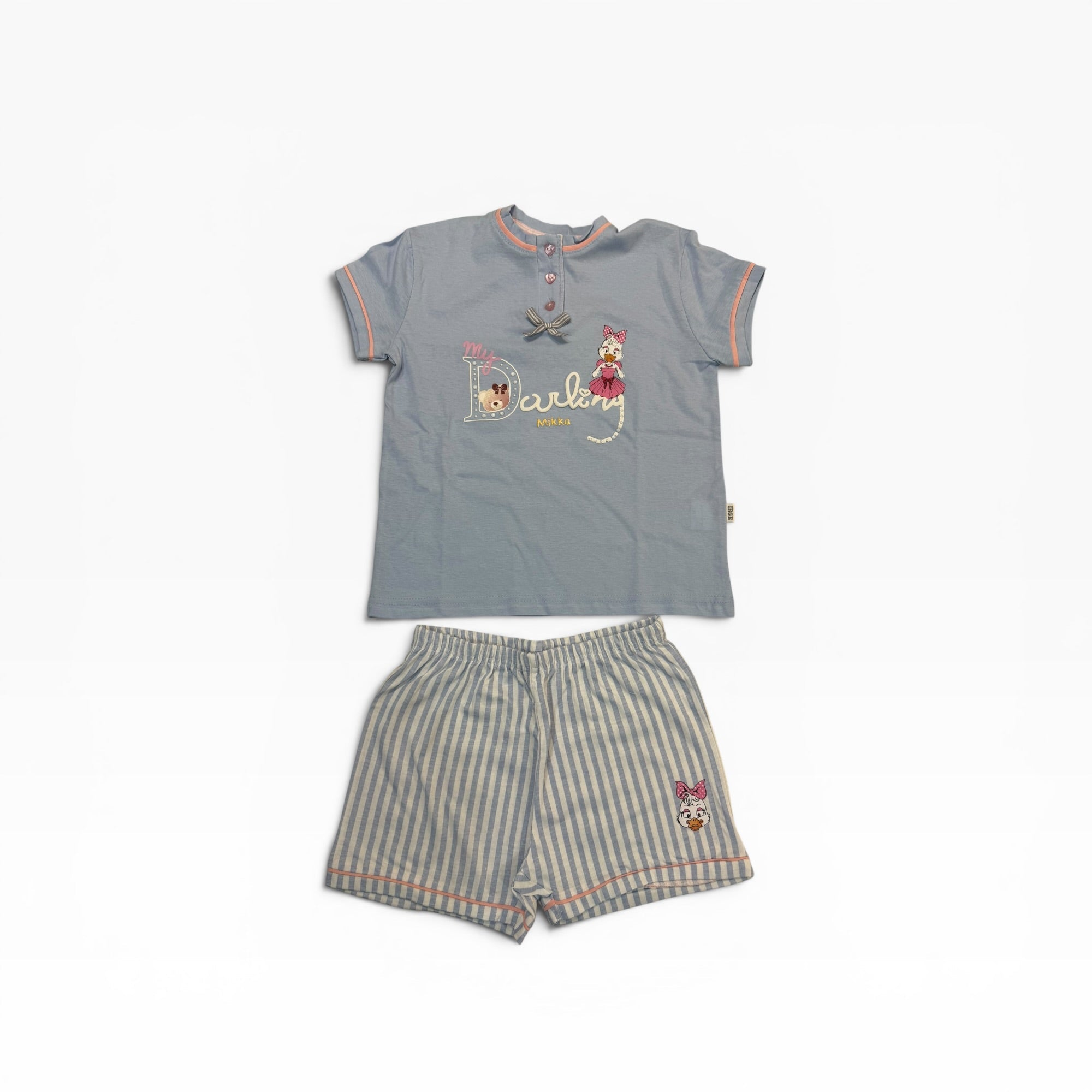 Pigiama Bimba Corto in Cotone Jersey Serafino Irge Art.IKC532 - Boutique dell'Intimo e del Neonato