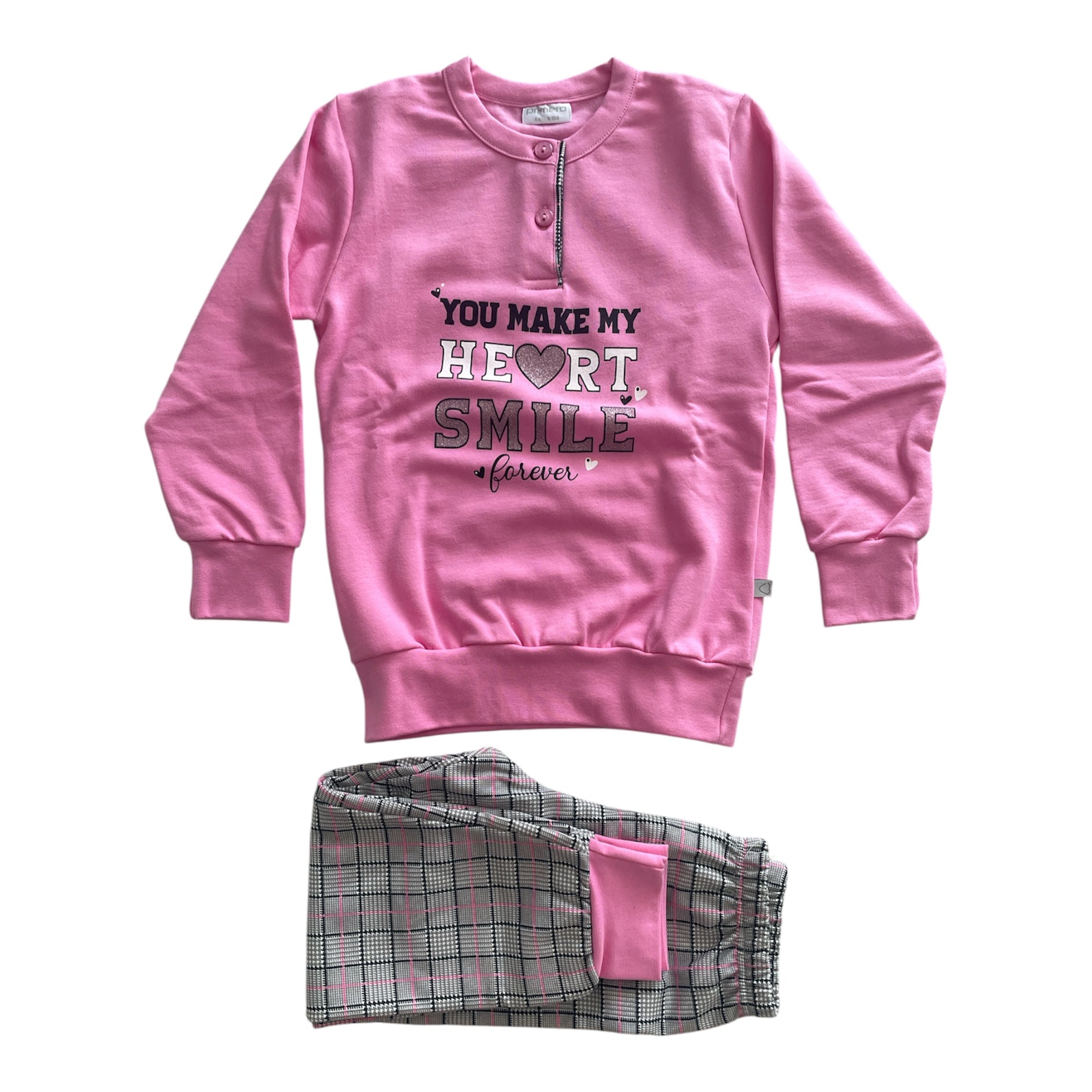 Pigiama Bimba Lungo in Cotone Felpato Serafino Primero Art.I13357 - Boutique dell'Intimo e del Neonato