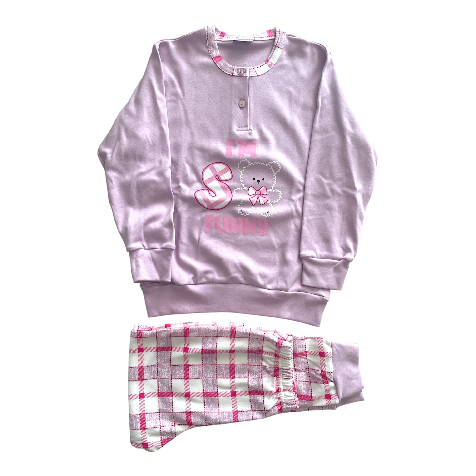 Pigiama Bimba Lungo in Cotone Interlock Serafino Primero Art.I14380 - Boutique dell'Intimo e del Neonato