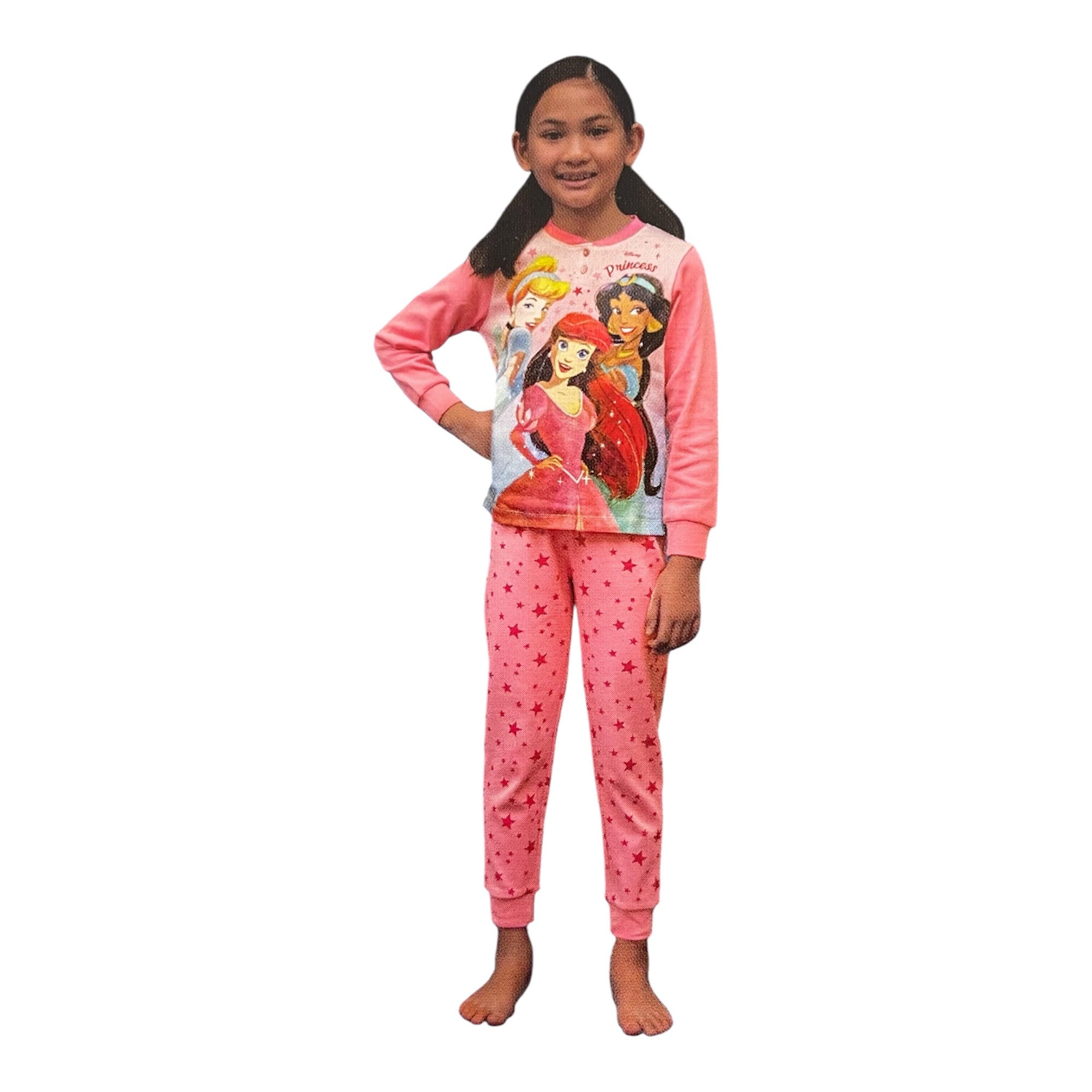 Pigiama Bimba Lungo in Cotone Interlock Serafino Sabor Disney PRINCIPESSE Art.DY50A8320 - Boutique dell'Intimo e del Neonato