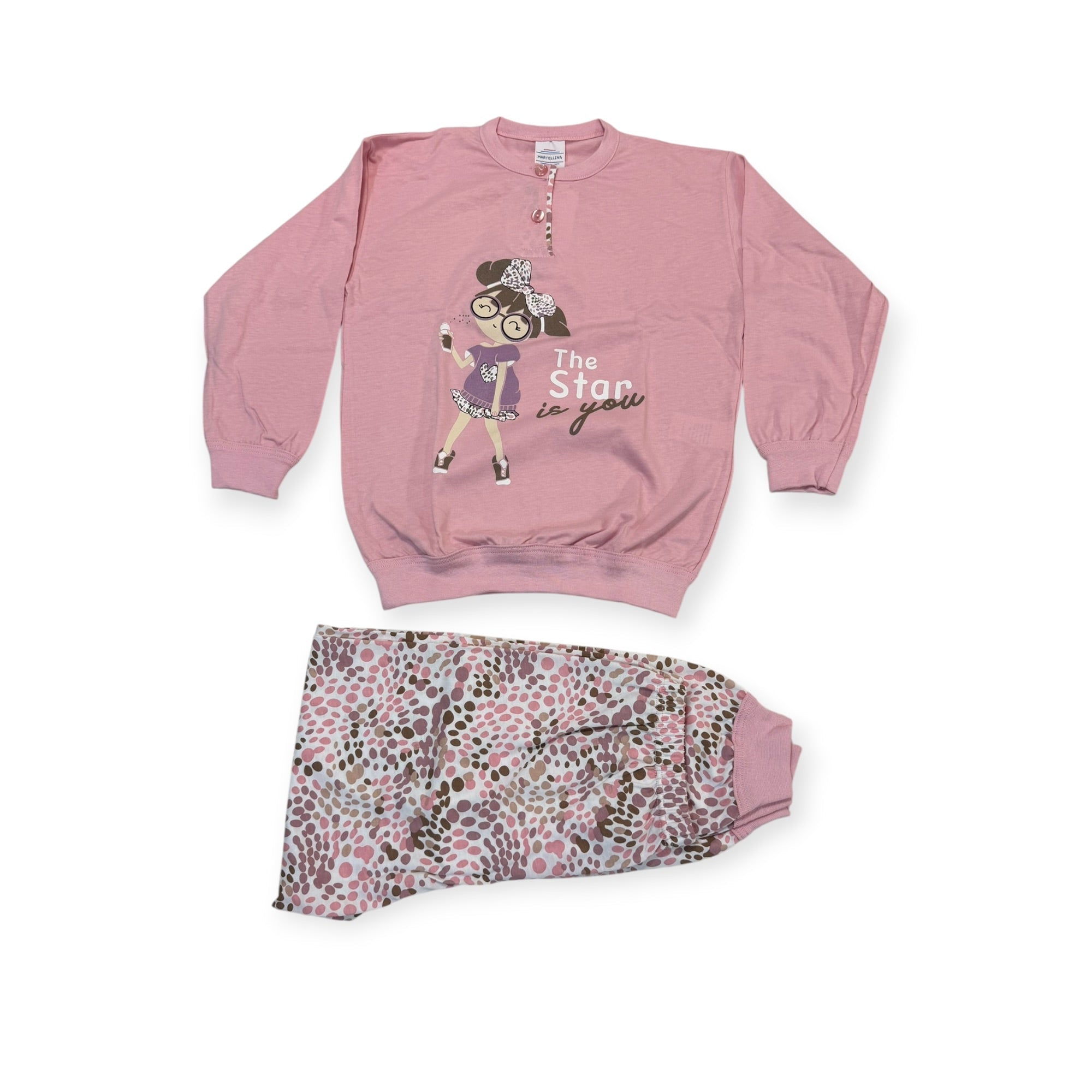 Pigiama Bimba Lungo in Cotone Jersey Serafino Martellina Art.M2175 - Boutique dell'Intimo e del Neonato