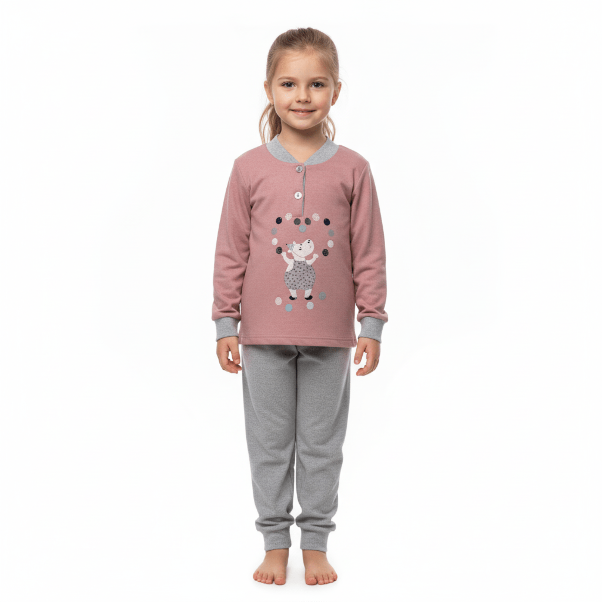 Pigiama Bimba Lungo in Punto Milano Serafino Maele Art.AI613 - Boutique dell'Intimo e del Neonato