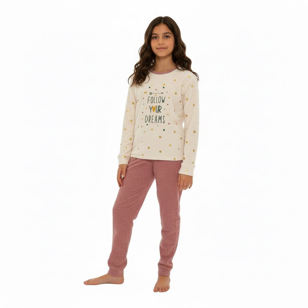 Pigiama Bimba Lungo in Punto Milano Serafino Martellina Art.M4015 - Boutique dell'Intimo e del Neonato