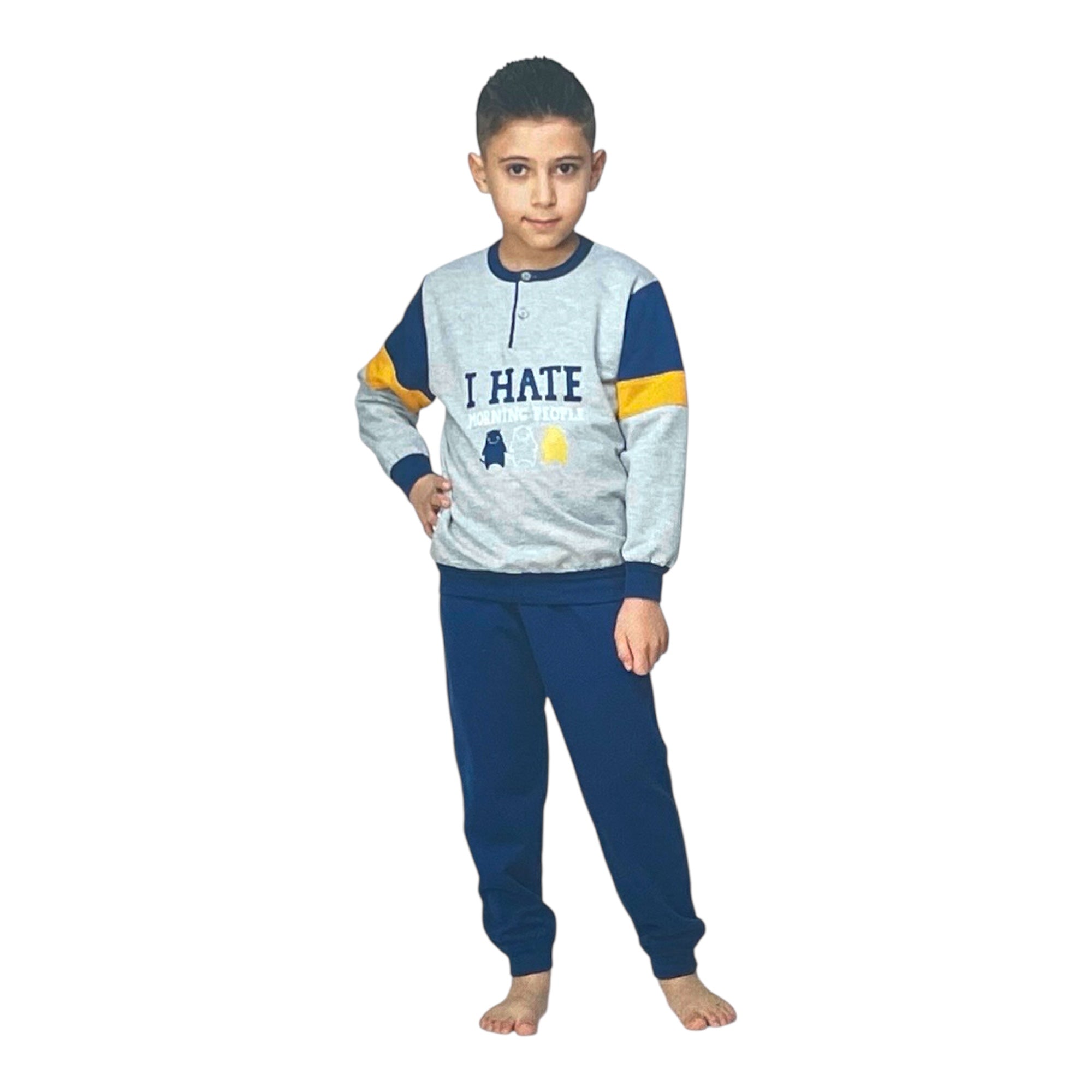 Pigiama Bimbo Lungo in Cotone Felpato Serafino Primero Art.I14208 - Boutique dell'Intimo e del Neonato