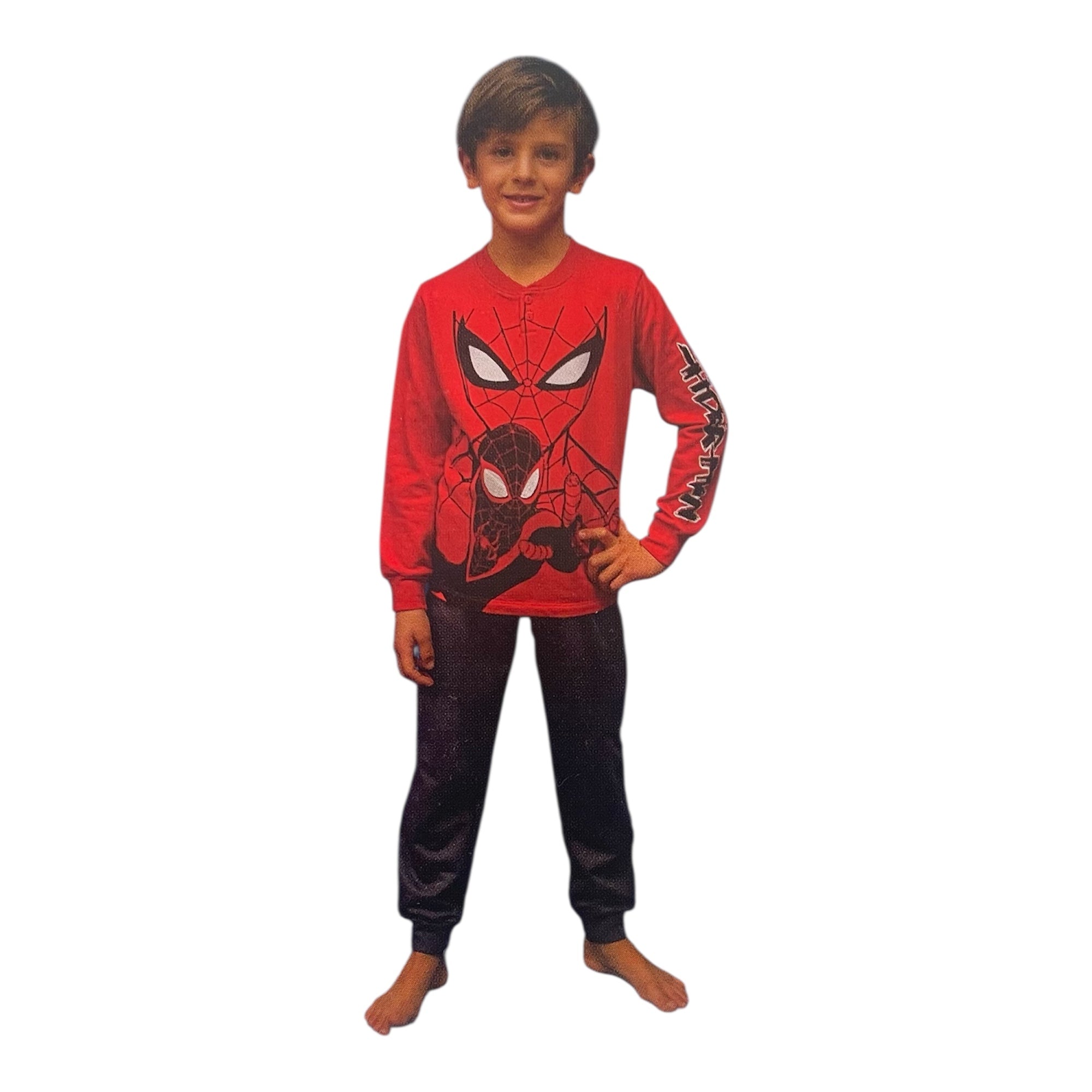 Pigiama Bimbo Lungo in Cotone Interlock Girocollo Sabor Marvel SPIDERMAN Art.MV40M7611 - Boutique dell'Intimo e del Neonato