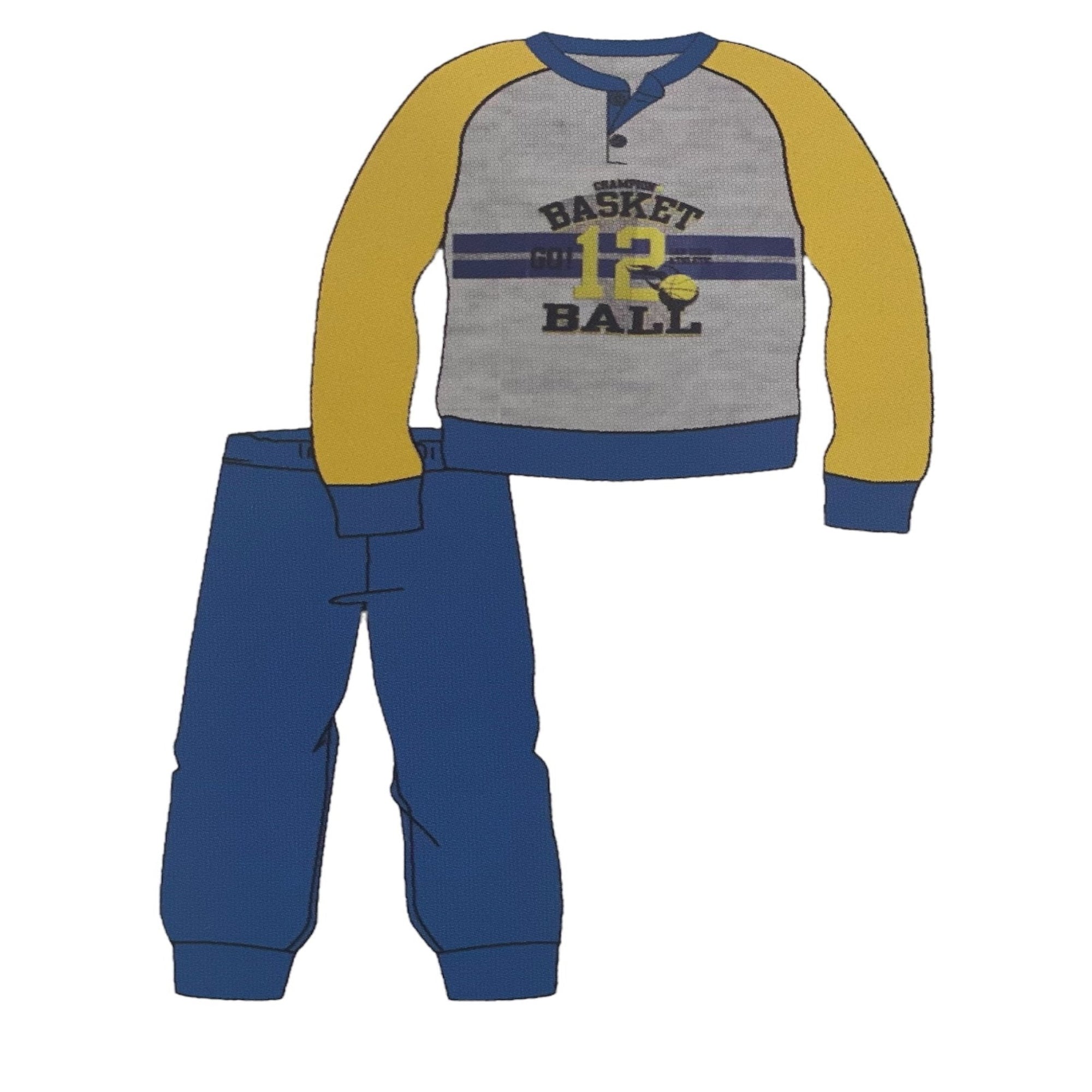 Pigiama Bimbo Lungo in Cotone Jersey Pappa & Latte Art.236 - Boutique dell'Intimo e del Neonato