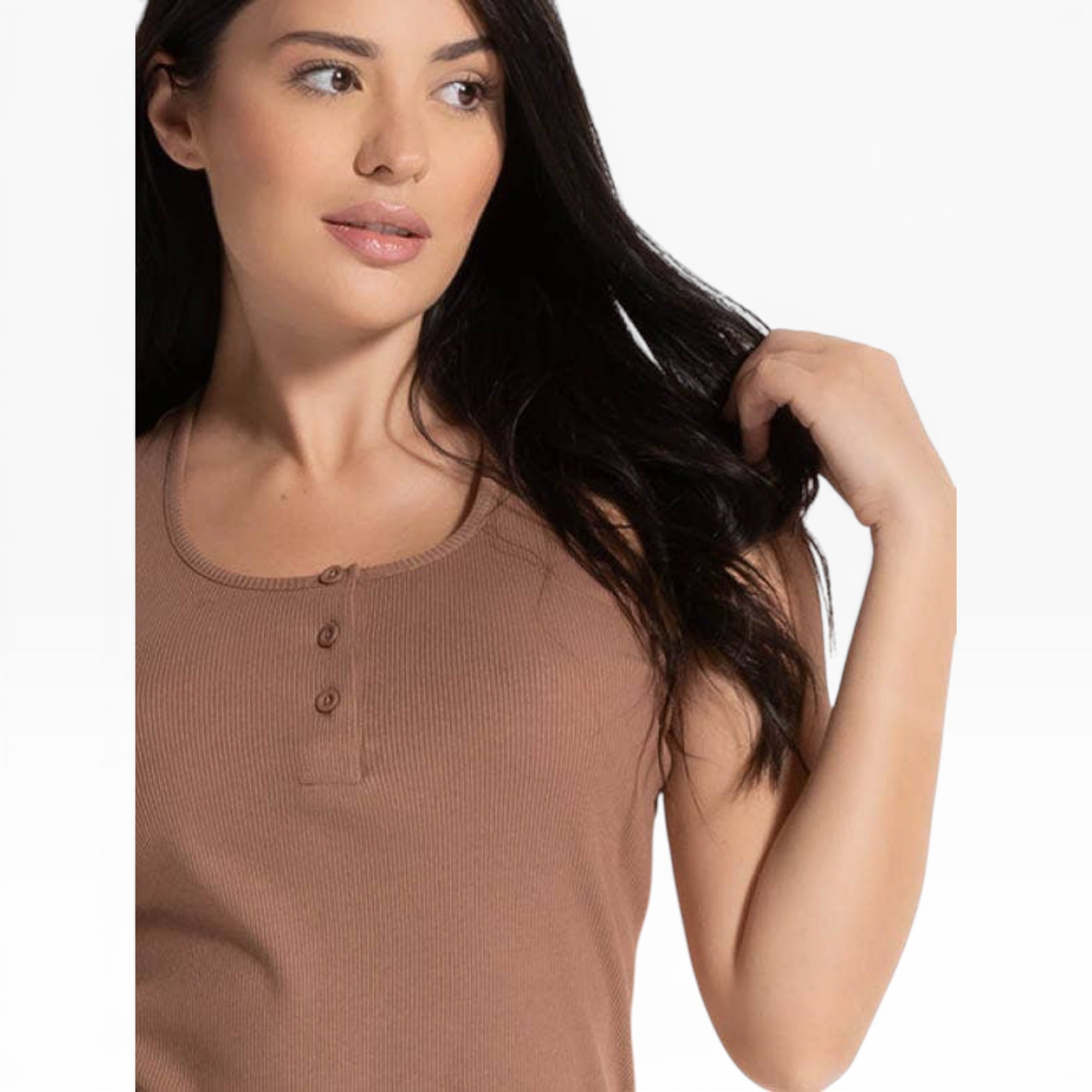 Pigiama Donna Corto in Cotone Jersey Canotta Spalla Larga Macu Love and Bra Art.103198 - Boutique dell'Intimo e del Neonato
