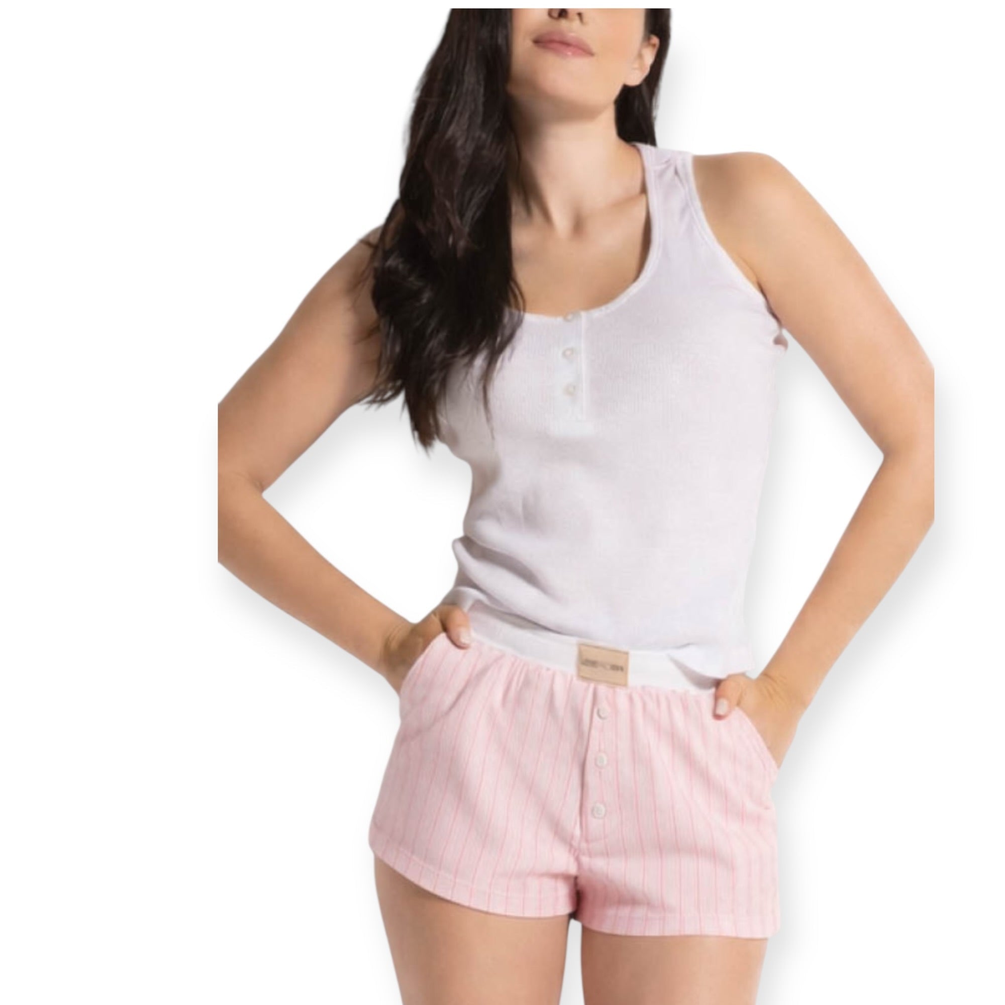 Pigiama Donna Corto Pantaloncino e Canotta Spalla Larga Love and Bra Art.104498 - Boutique dell'Intimo e del Neonato