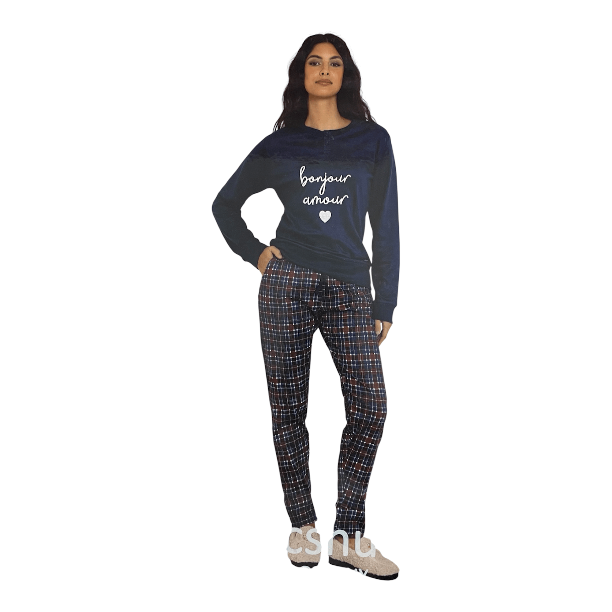 Pigiama Donna in Cotone Interlock Serafino Nacshua Art.HELENA - Boutique dell'Intimo e del Neonato