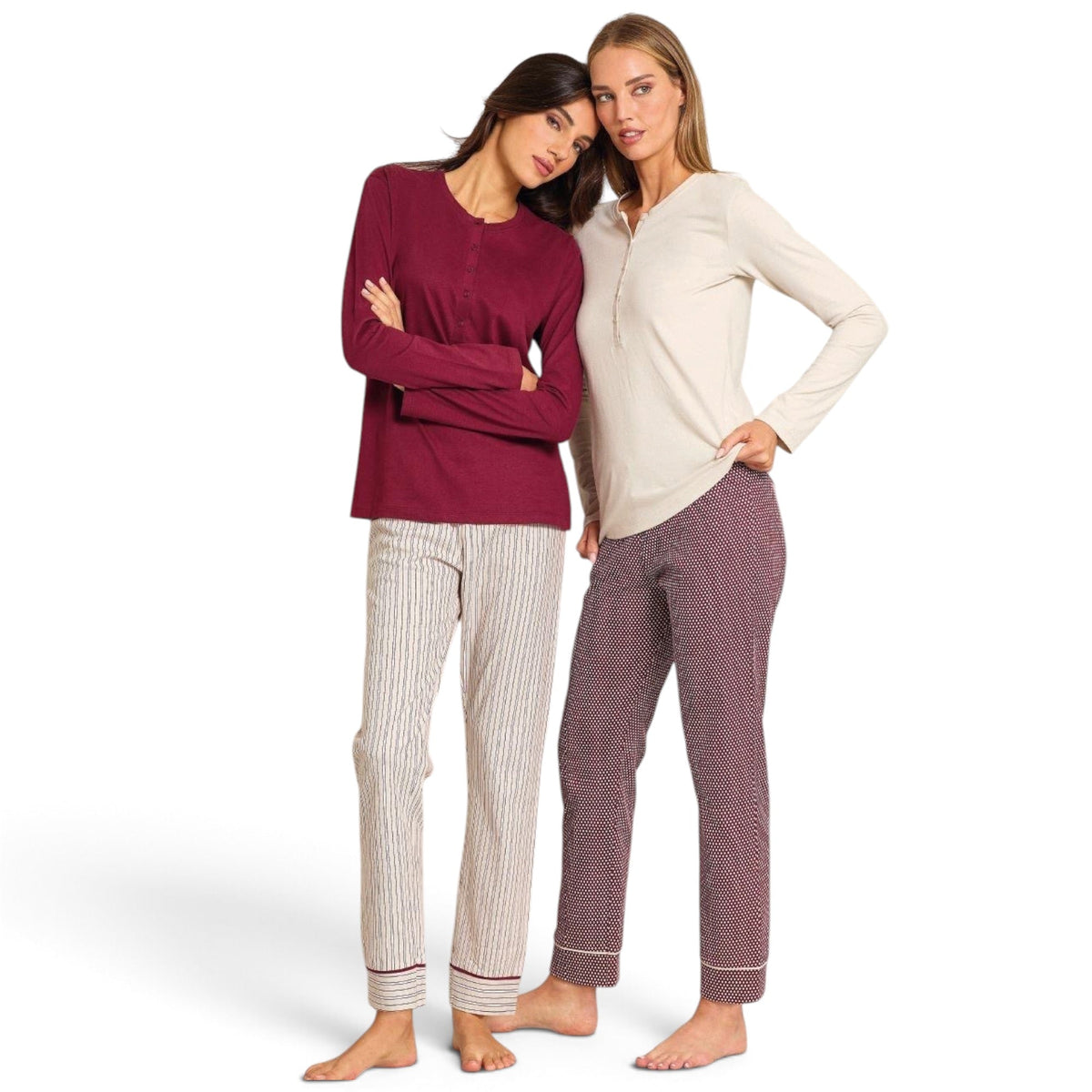 Pigiama Donna Lungo in Caldo Cotone Serafino Jadea Art.5291 - Boutique dell'Intimo e del Neonato