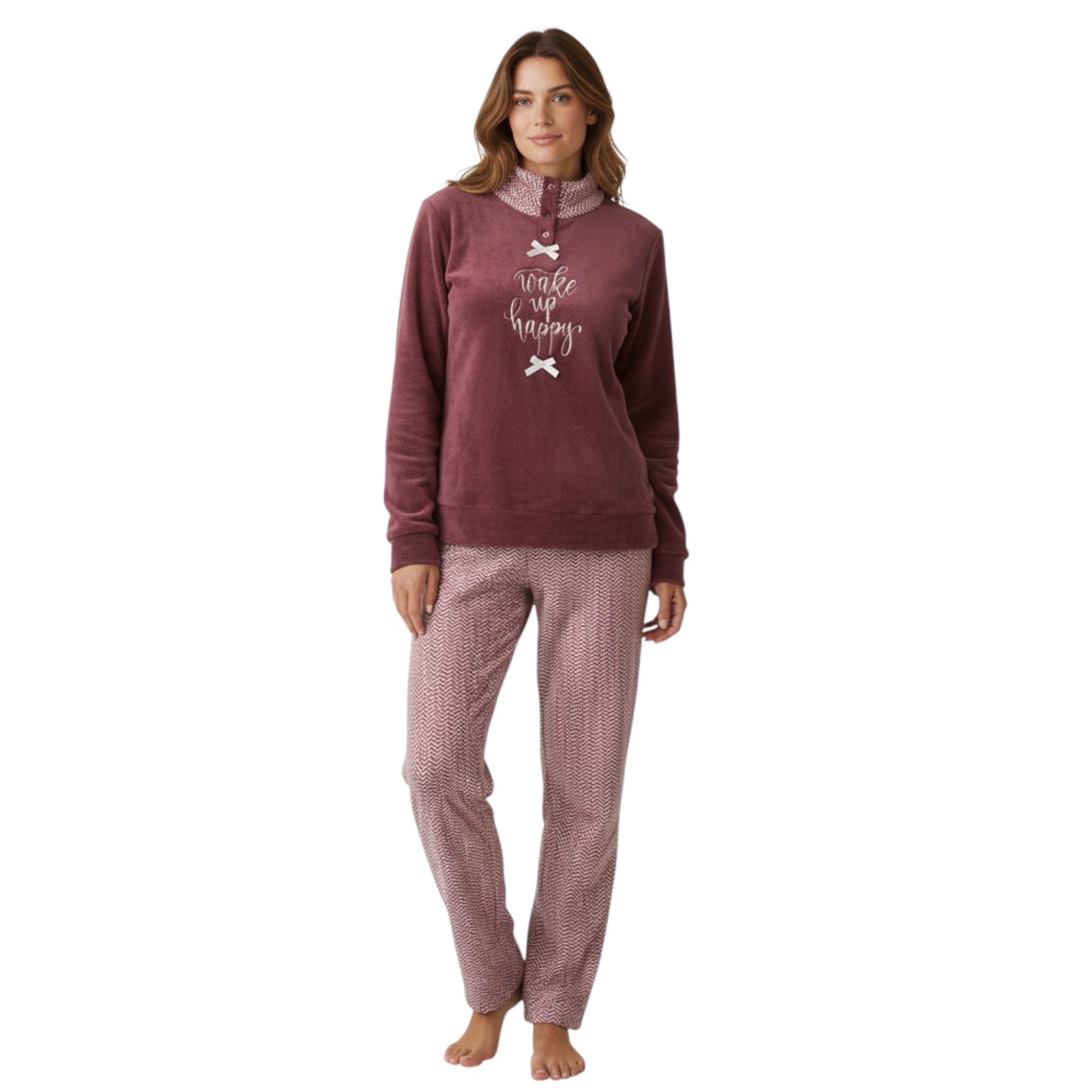 Pigiama Donna Lungo in Coral Serafino Basile Art.BD2130 - Boutique dell'Intimo e del Neonato