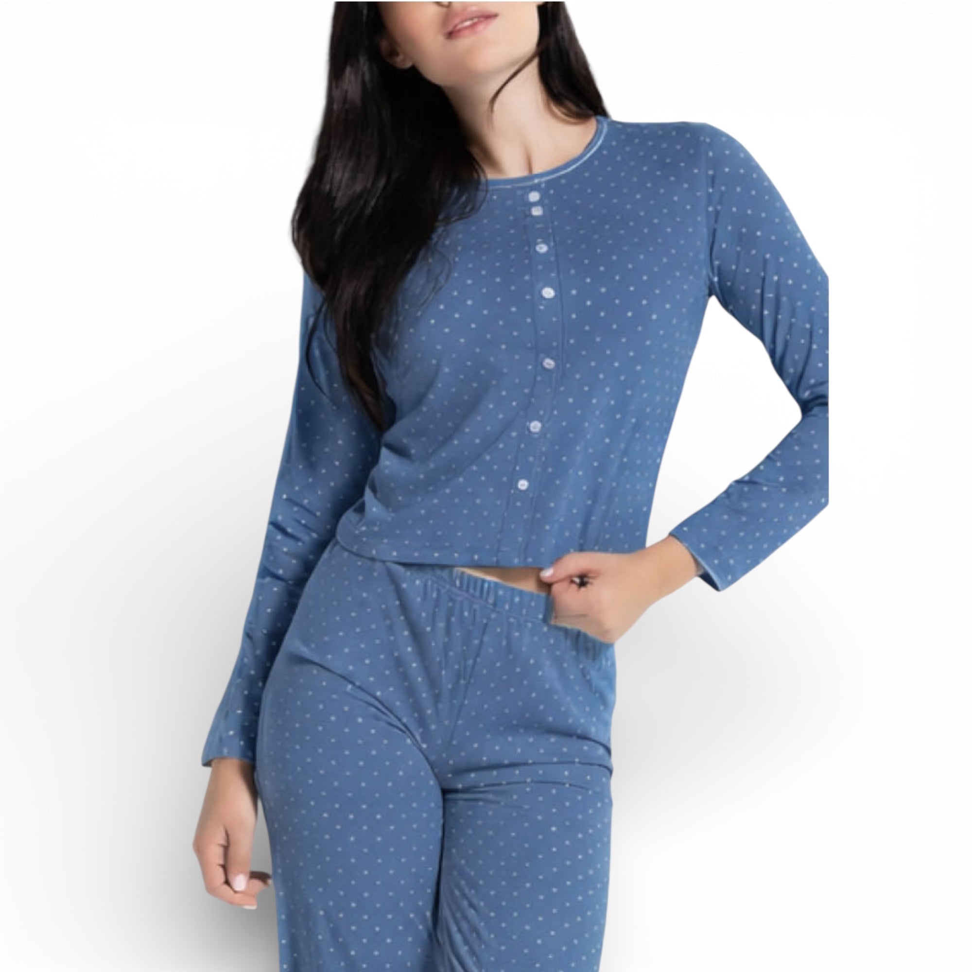 Pigiama Donna Lungo in Cotone Jersey Girocollo Love and Bra Art.103799 - Boutique dell'Intimo e del Neonato
