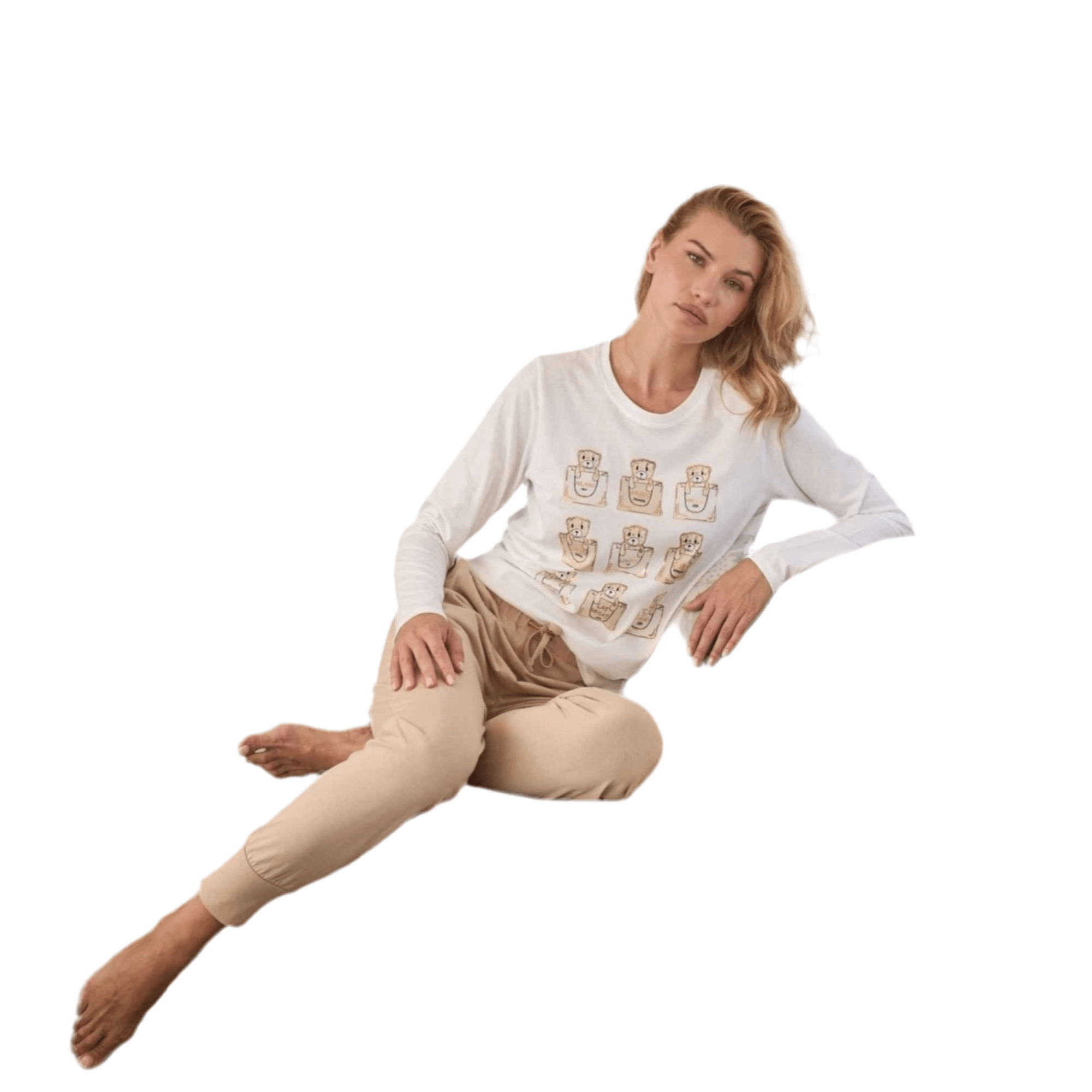 Pigiama Donna Lungo in Cotone Jersey Nacshua Art.BANU - Boutique dell'Intimo e del Neonato