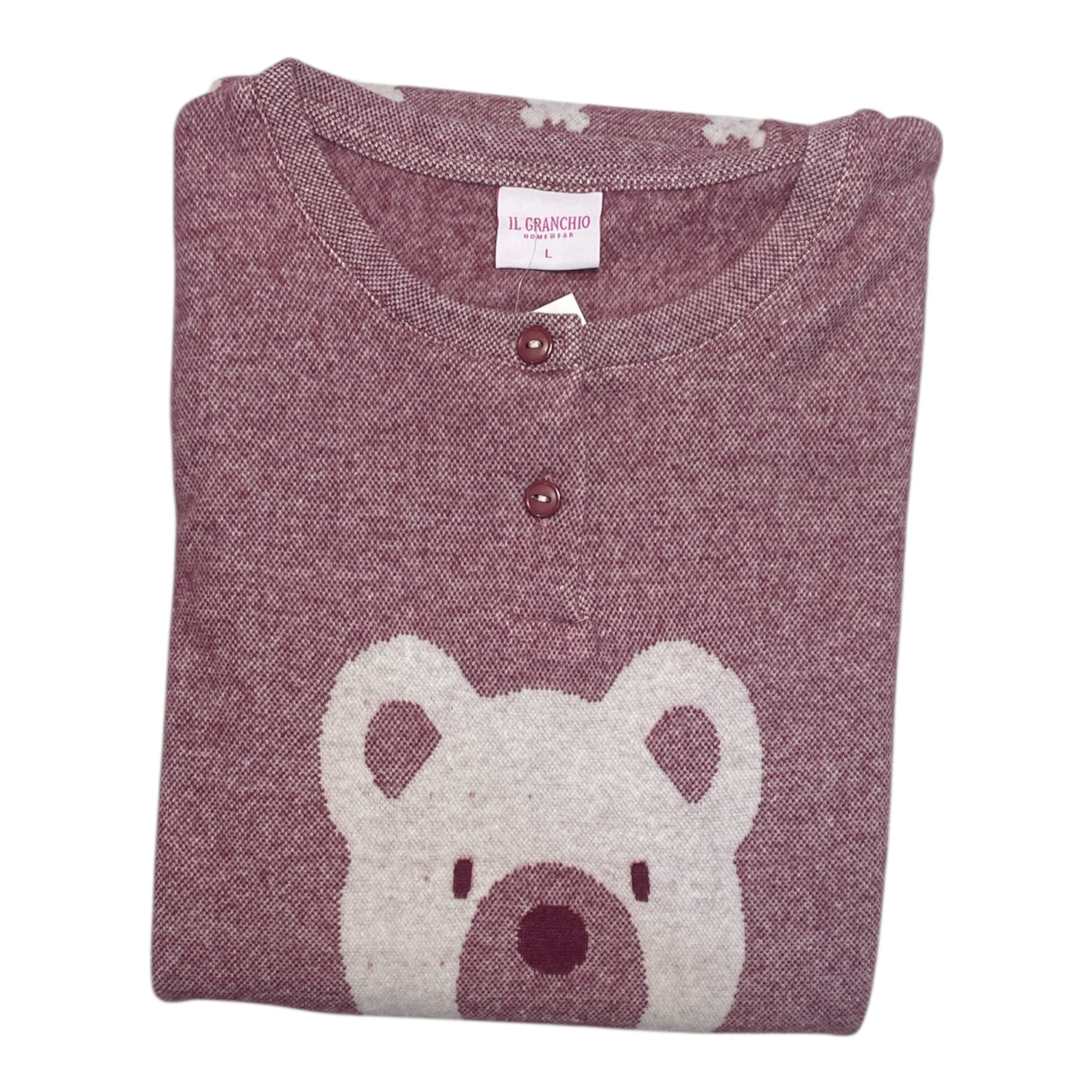 Pigiama Donna Lungo in Punto Milano Serafino Il Granchio Art.GP6111 - Boutique dell'Intimo e del Neonato