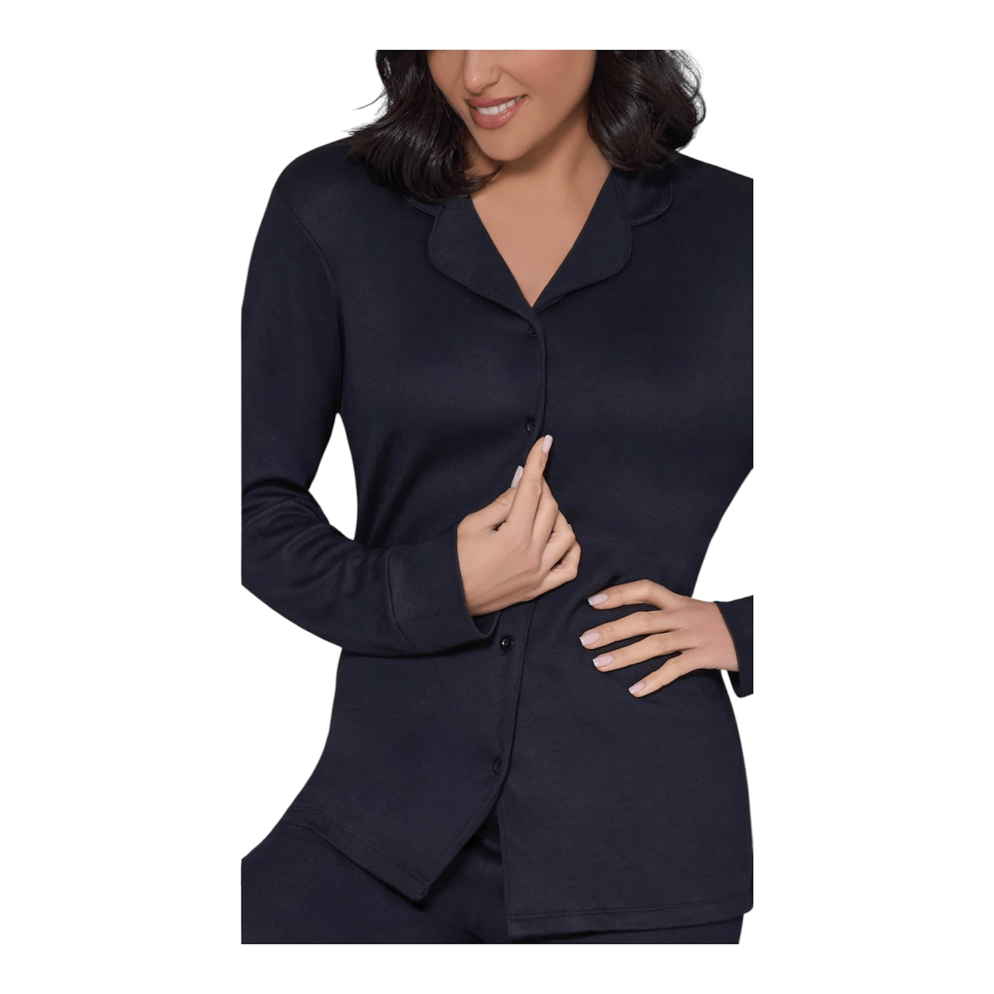 Pigiama Donna Lungo Modal Aperto Davanti e Pizzo Love and Bra Art.100199 - Boutique dell'Intimo e del Neonato