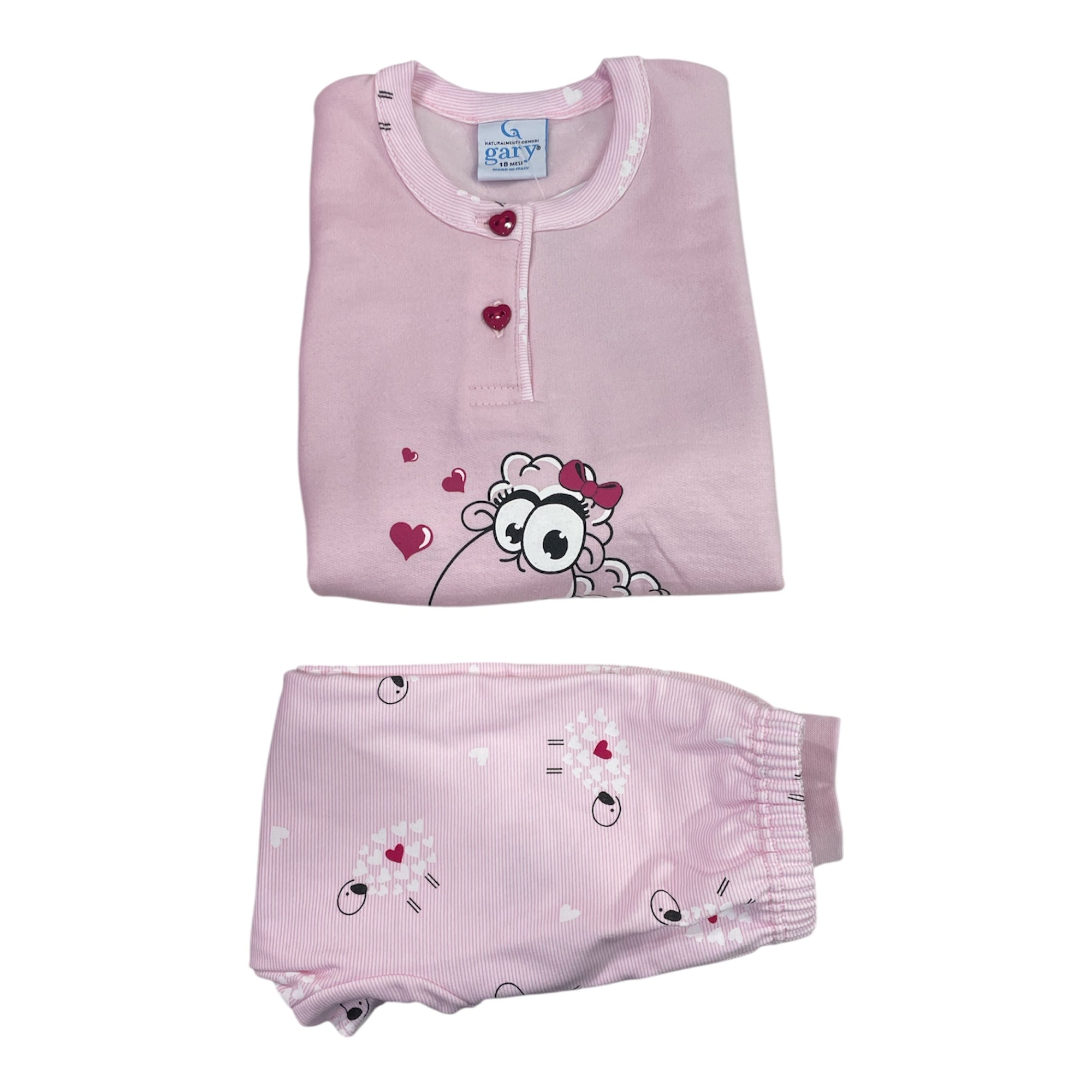 Pigiama Neonata Lungo in Cotone Felpato Serafino Gary Art.N10022 - Boutique dell'Intimo e del Neonato