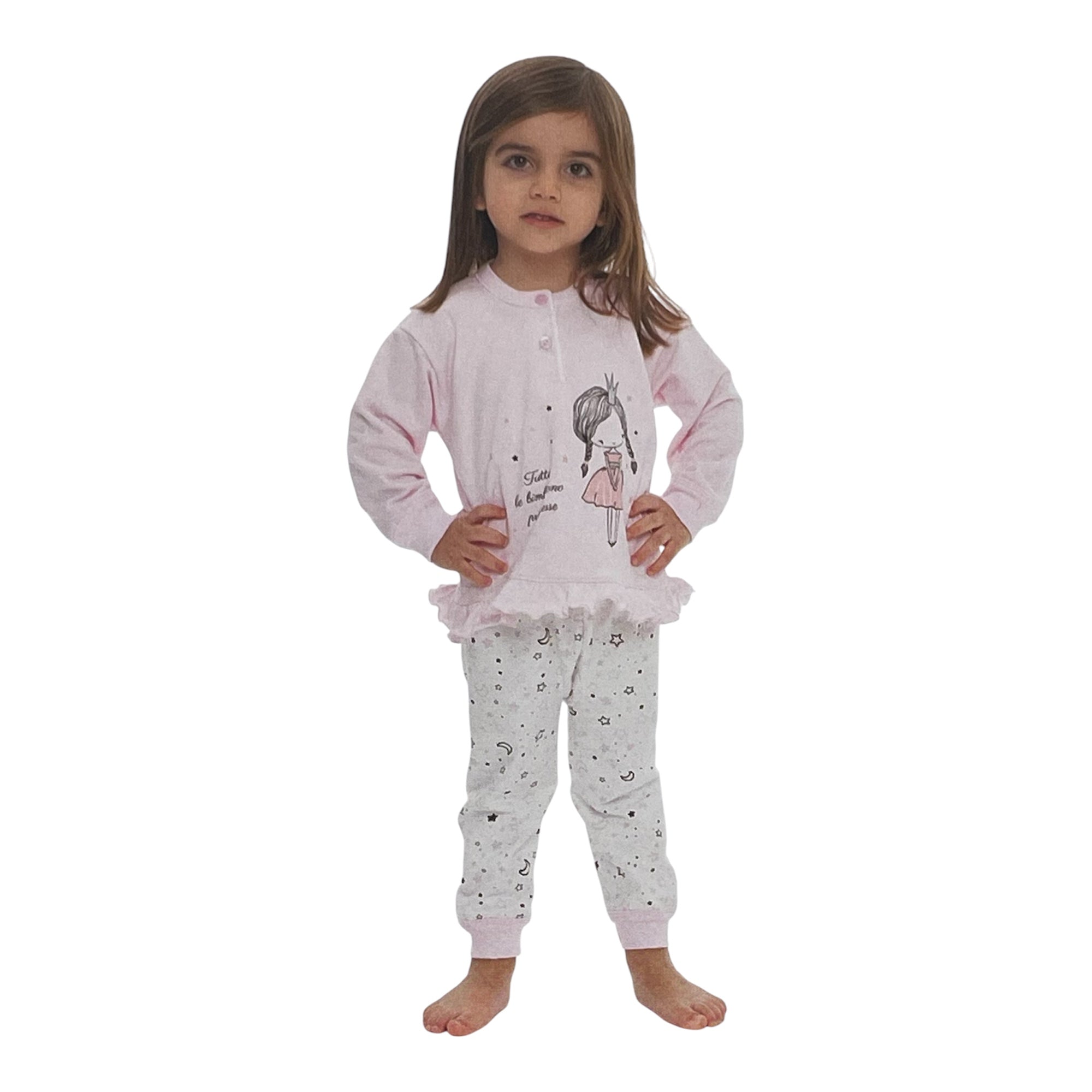 Pigiama Neonata Lungo in Cotone Felpato Serafino Gary Art.N10023 - Boutique dell'Intimo e del Neonato