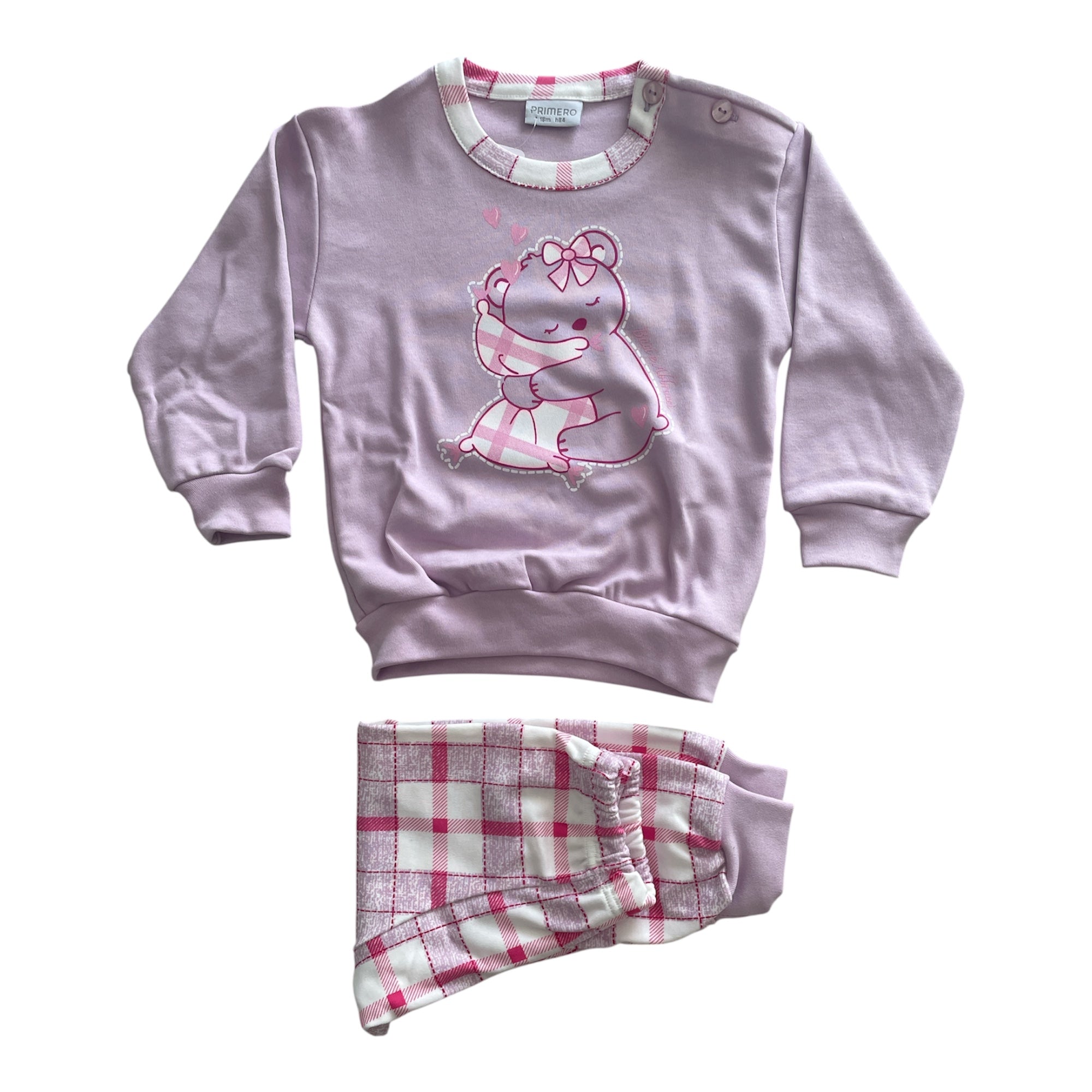 Pigiama Neonata Lungo in Cotone Interlock Spalla Aperta Primero Art.I14181 - Boutique dell'Intimo e del Neonato