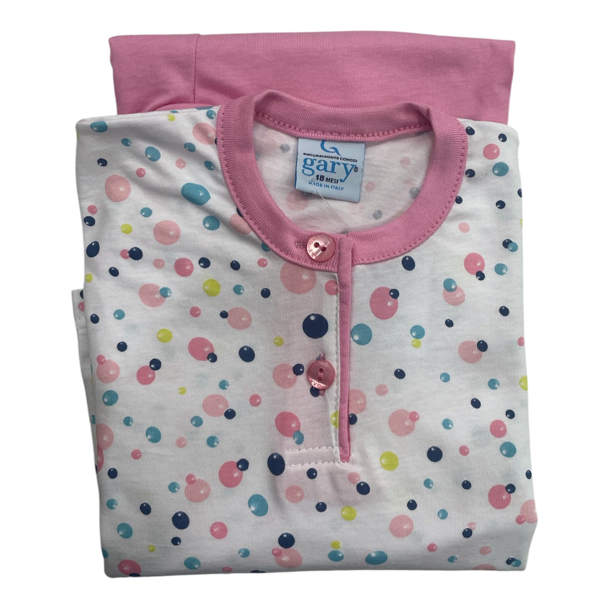 Pigiama Neonata Lungo in Cotone Jersey Gary Art.1001 - F - Boutique dell'Intimo e del Neonato