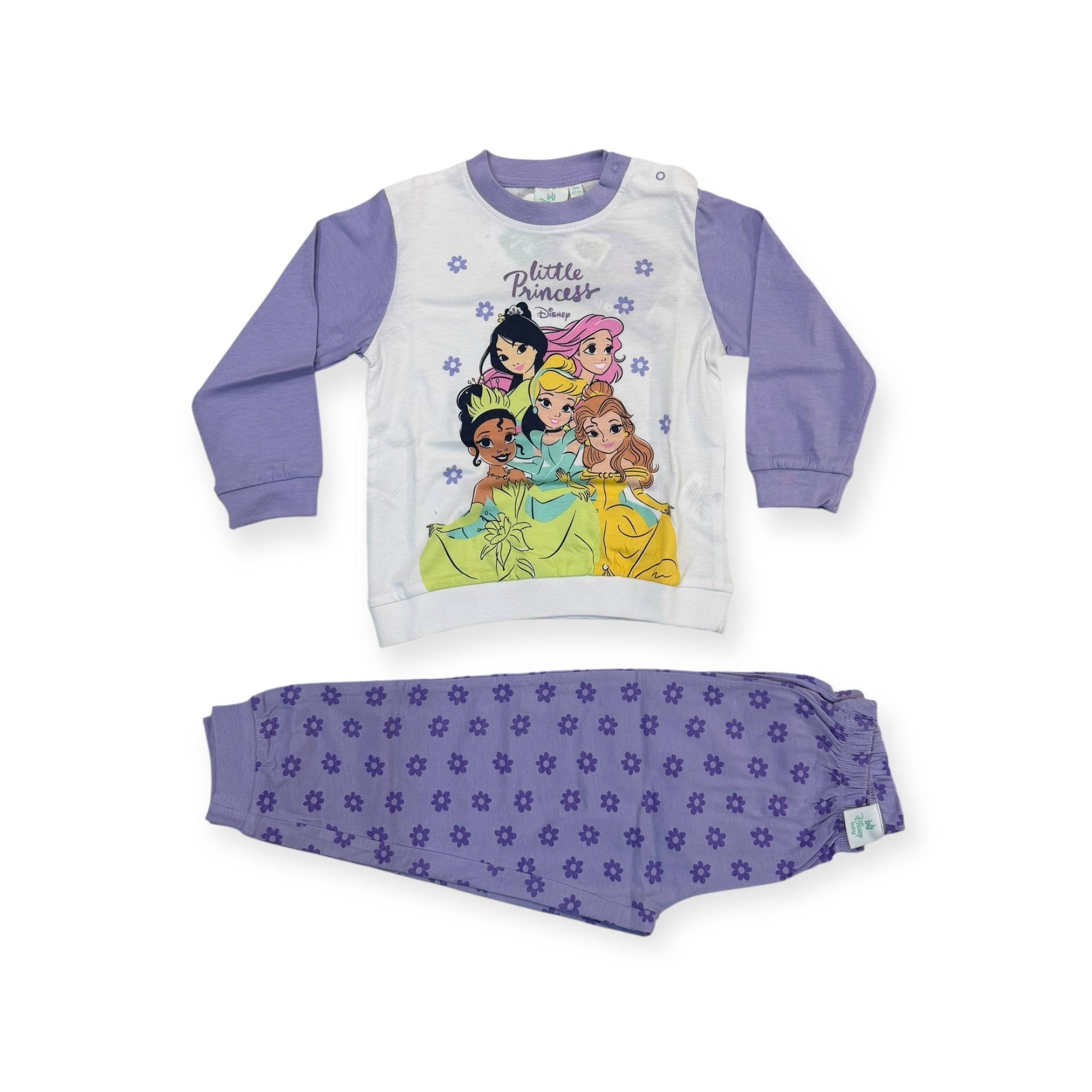 Pigiama Neonata Lungo in Cotone Jersey Sabor Disney PRINCESS Art.DY32K4150 - Boutique dell'Intimo e del Neonato