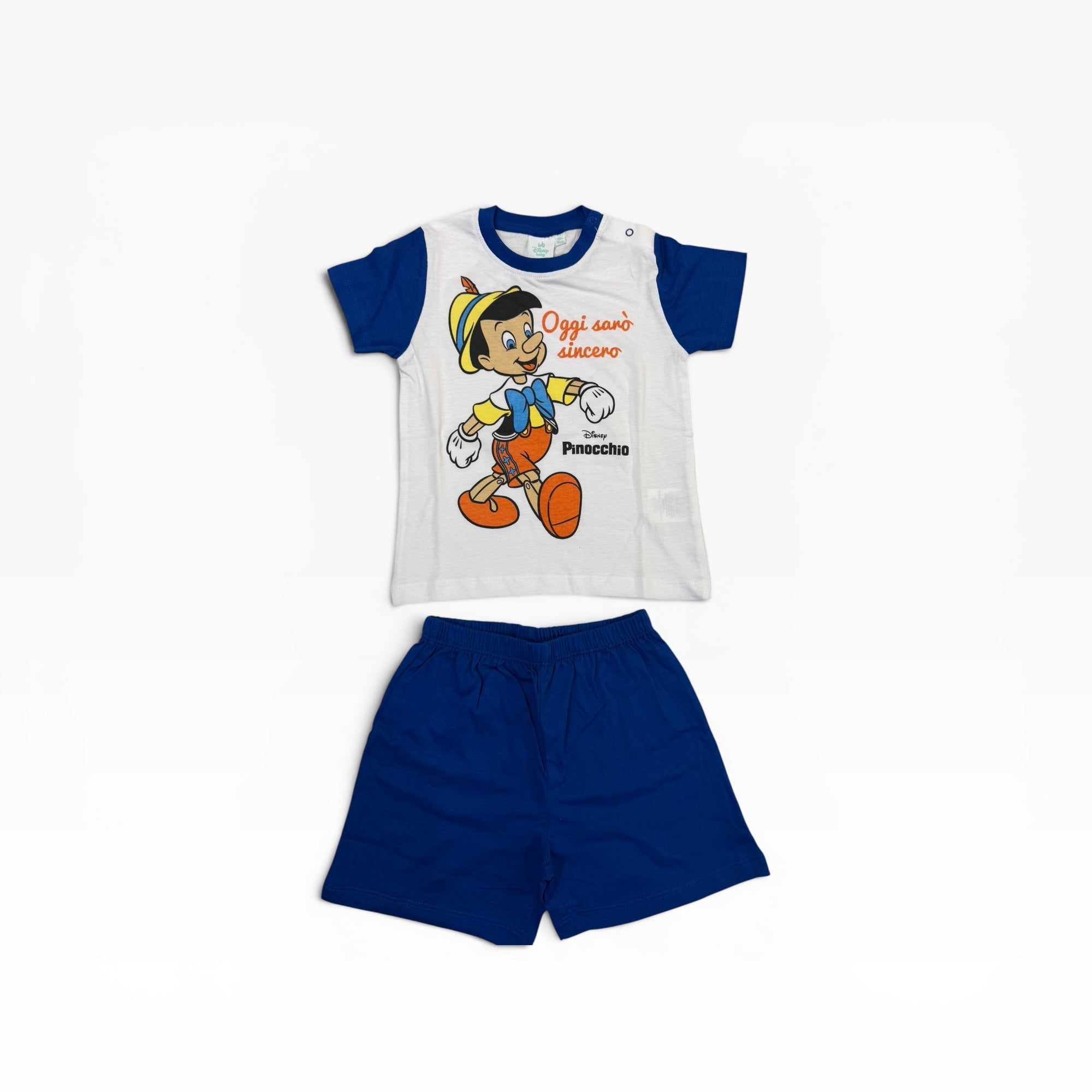 Pigiama Neonato Corto in Cotone Jersey Girocollo Sabor Disney Pinocchio Art.DY34A4158 - Boutique dell'Intimo e del Neonato