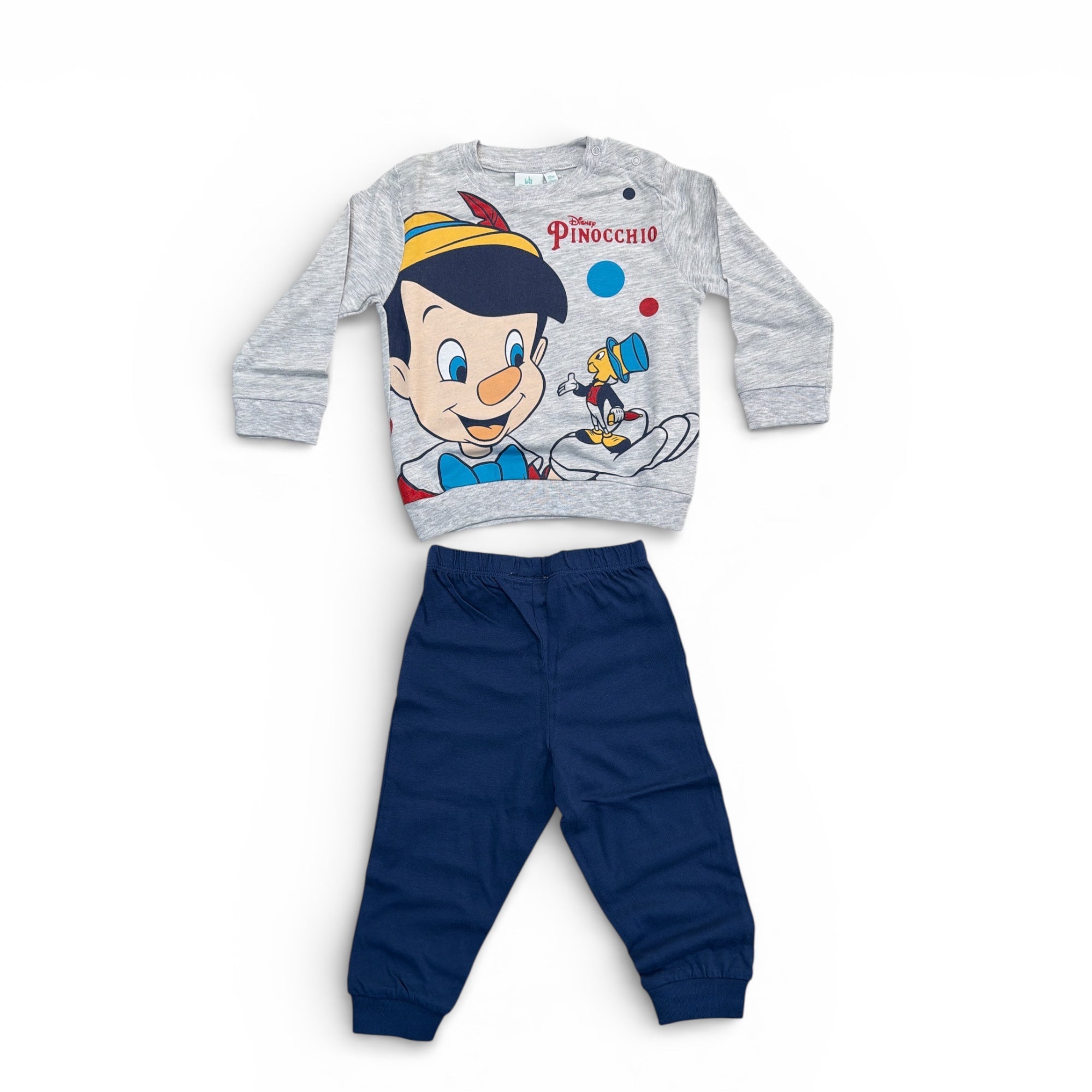 Pigiama Neonato Lungo in Cotone Jersey Spalla Aperta Sabor PINOCCHIO Art.DY32B2385 - Boutique dell'Intimo e del Neonato