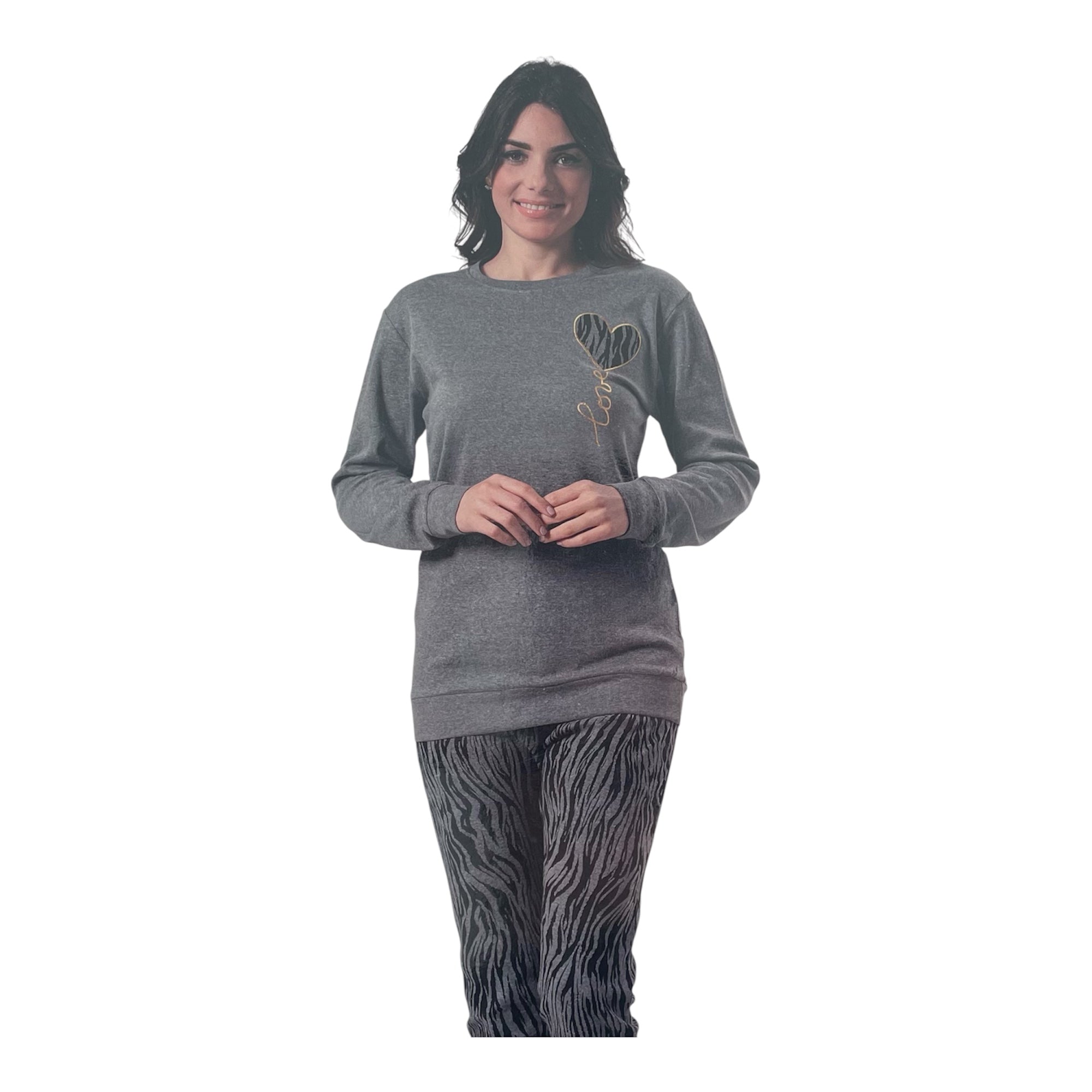 Pigiama Ragazza Lungo in Cotone Interlock Girocollo Irge Art.SD - 170 - Boutique dell'Intimo e del Neonato