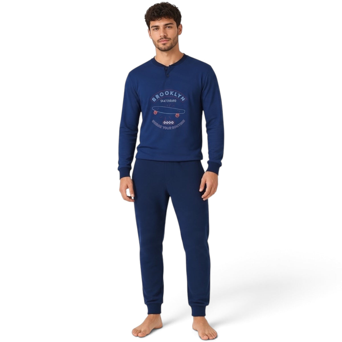 Pigiama Ragazzo in Caldo Cotone Serafino con Polsini Il Granchio Art.GP4164 - Boutique dell'Intimo e del Neonato