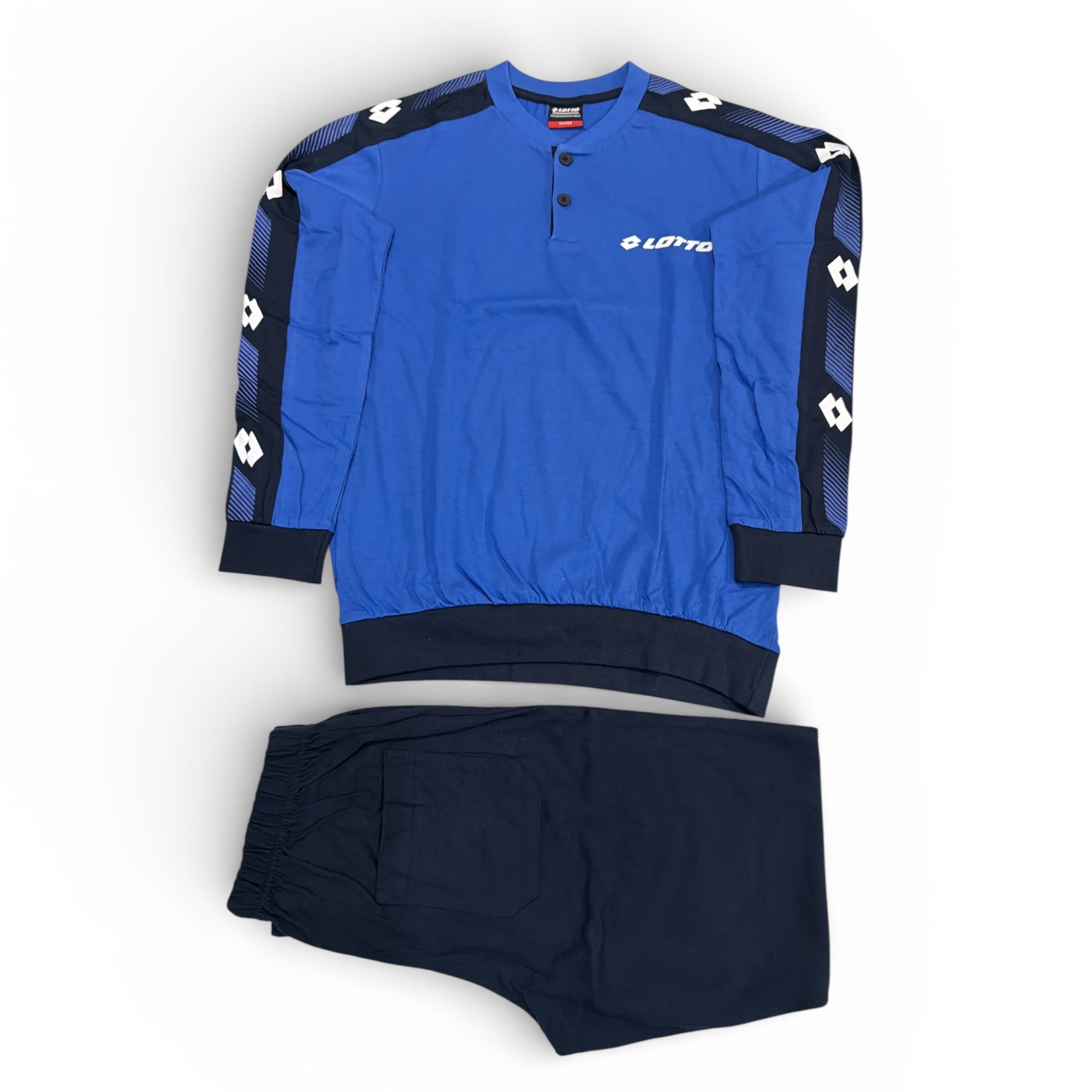 Pigiama Ragazzo Lungo in Cotone Serafino con Polsini Jersey Lotto Art.LP4219 - Boutique dell'Intimo e del Neonato