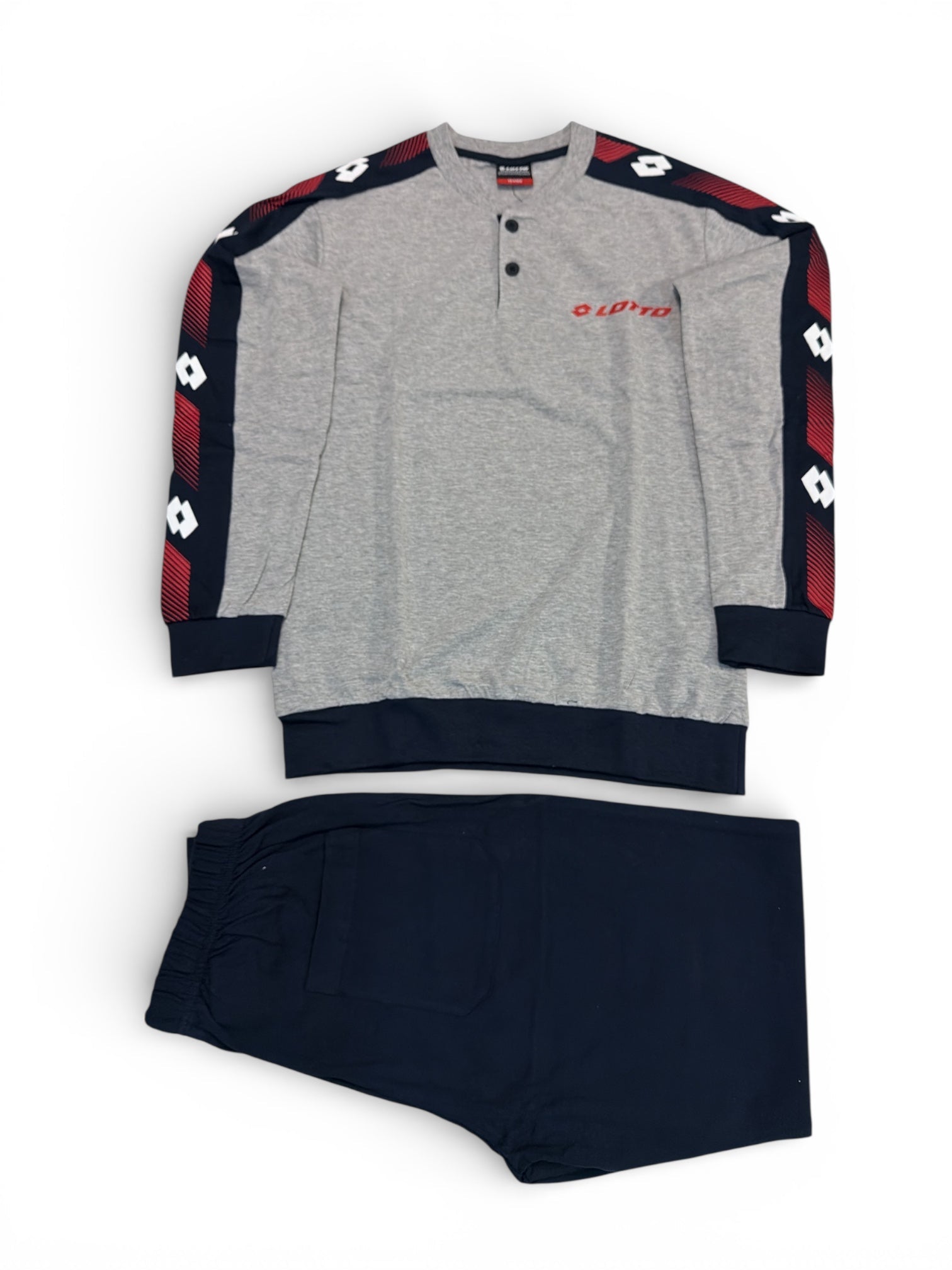 Pigiama Ragazzo Lungo in Cotone Serafino con Polsini Jersey Lotto Art.LP4219 - Boutique dell'Intimo e del Neonato