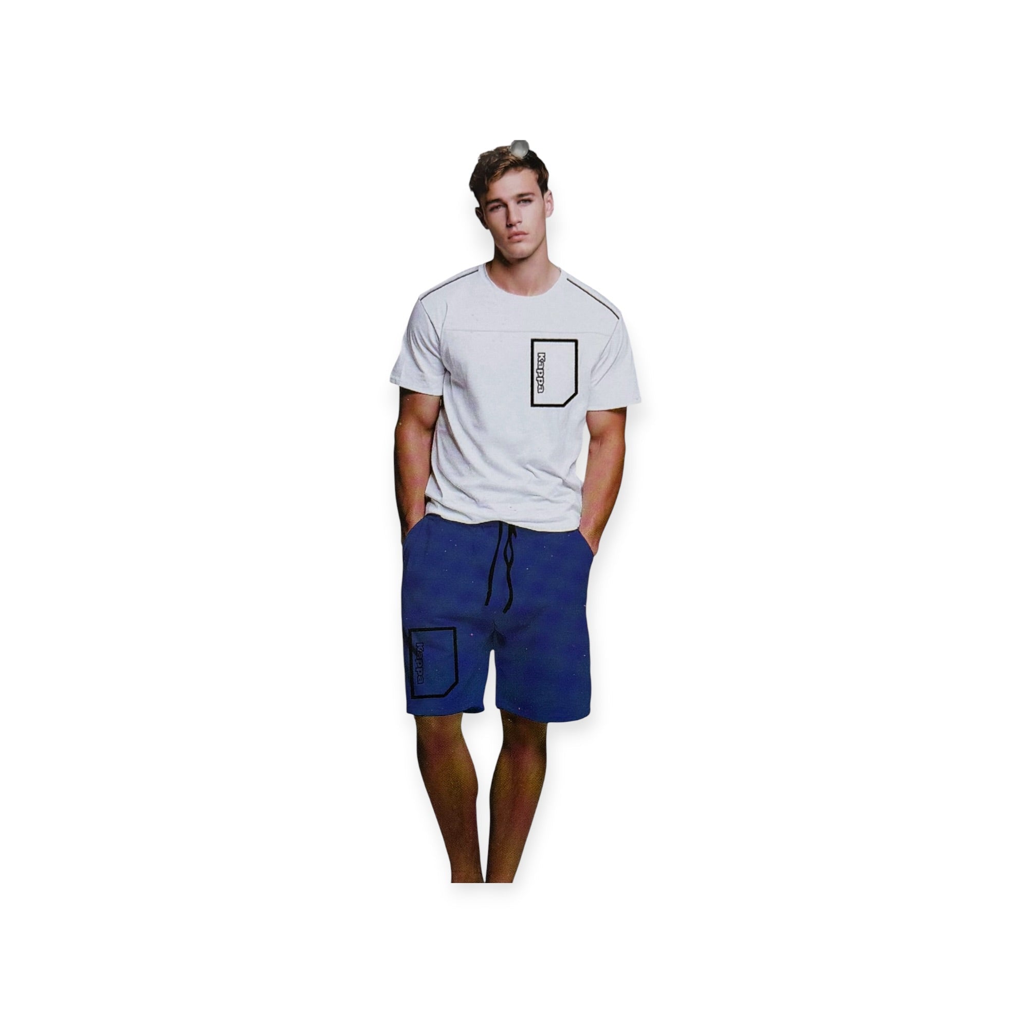 Pigiama Uomo Corto con Tasche in Cotone Jersey Girocollo Kappa Art.KMS26161 - Boutique dell'Intimo e del Neonato