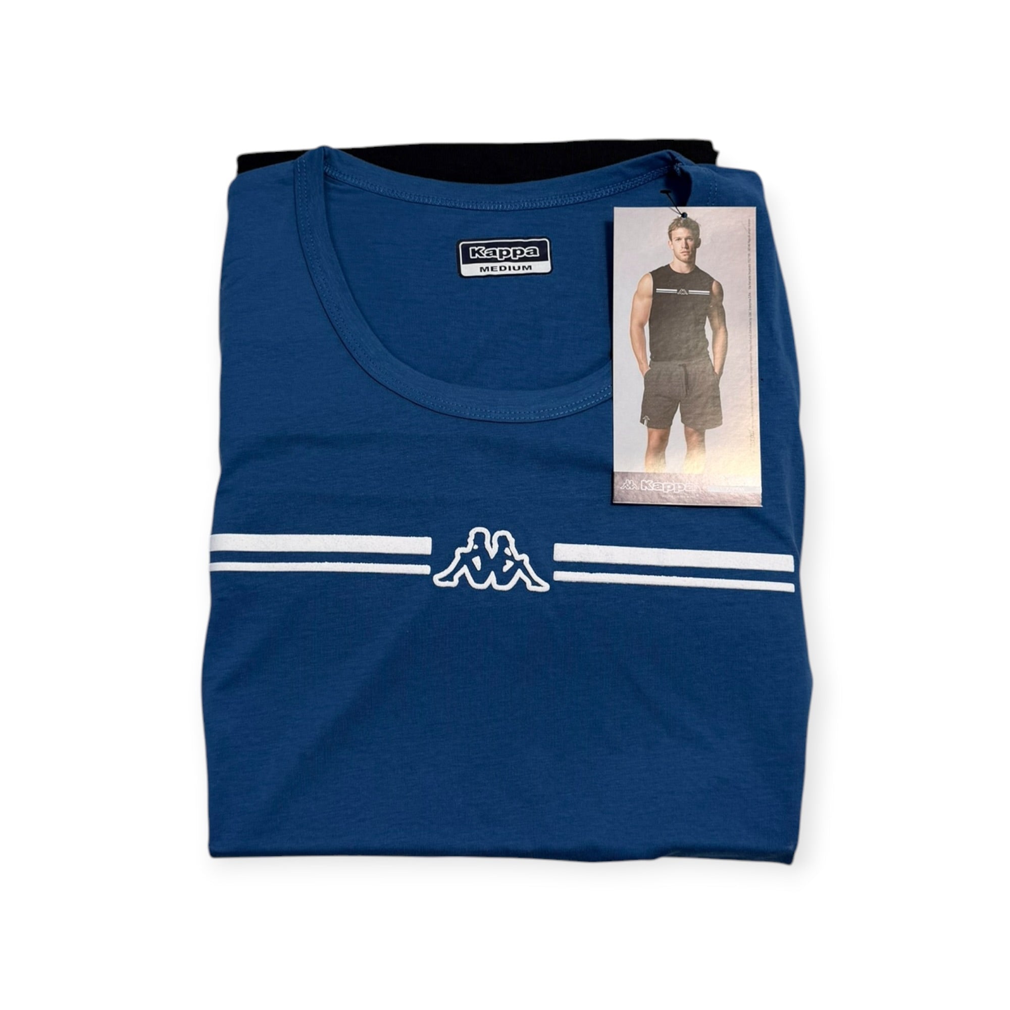 Pigiama Uomo Corto con Tasche in Cotone Jersey Smanicato Kappa Art.KMS26120 - Boutique dell'Intimo e del Neonato