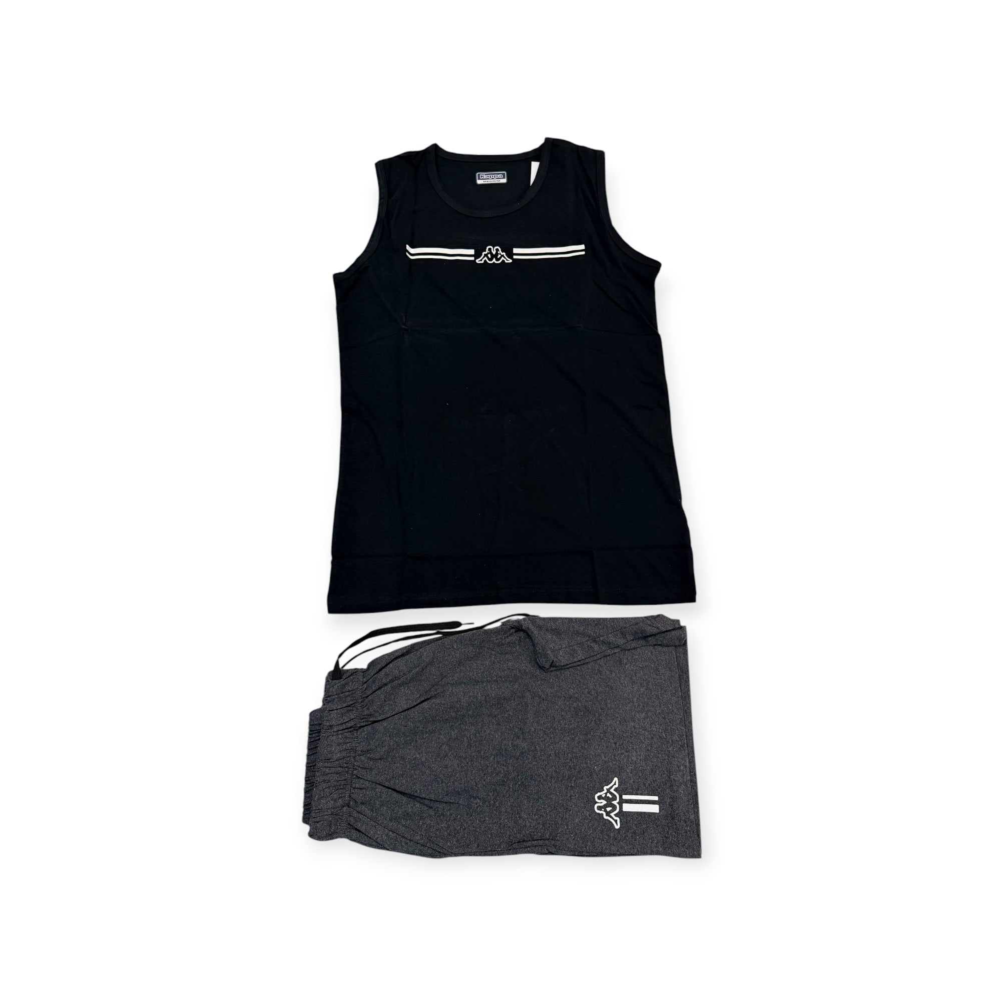 Pigiama Uomo Corto con Tasche in Cotone Jersey Smanicato Kappa Art.KMS26120 - Boutique dell'Intimo e del Neonato