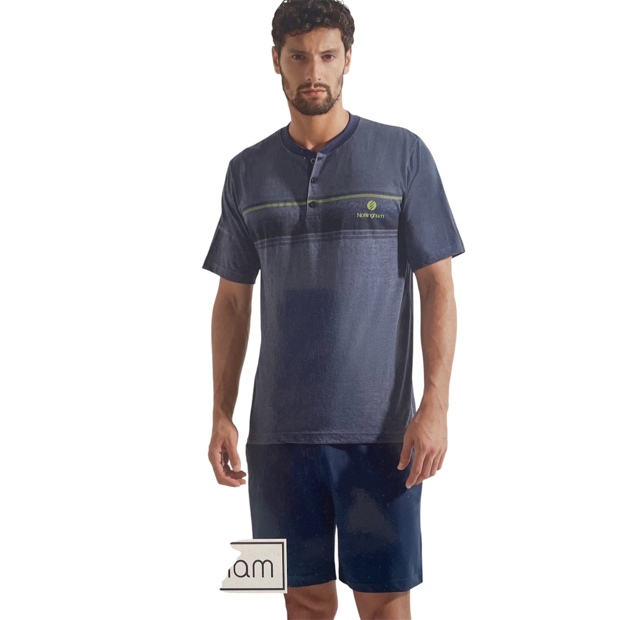 Pigiama Uomo Corto in Cotone Jersey Nottingham Art.PG50151 - AS2 - Boutique dell'Intimo e del Neonato