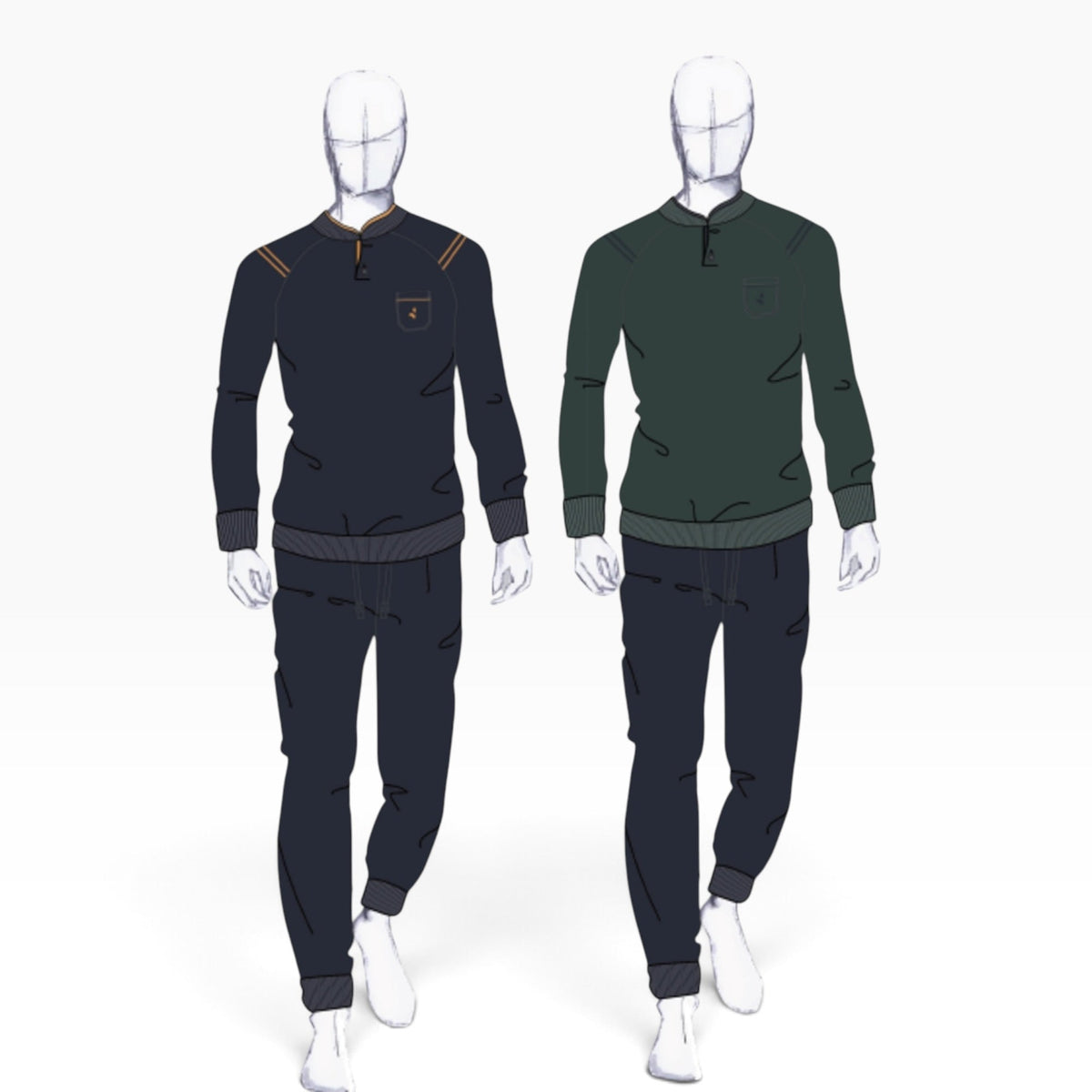 Pigiama Uomo Lungo in Caldo Cotone Serafino Navigare Art.142024 - Boutique dell'Intimo e del Neonato