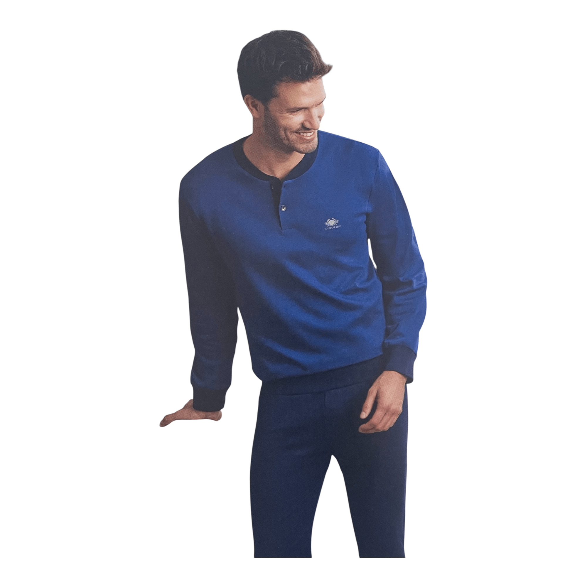 Pigiama Uomo Lungo in Cotone Interlock Il Granchio Art.GP2029 - Boutique dell'Intimo e del Neonato