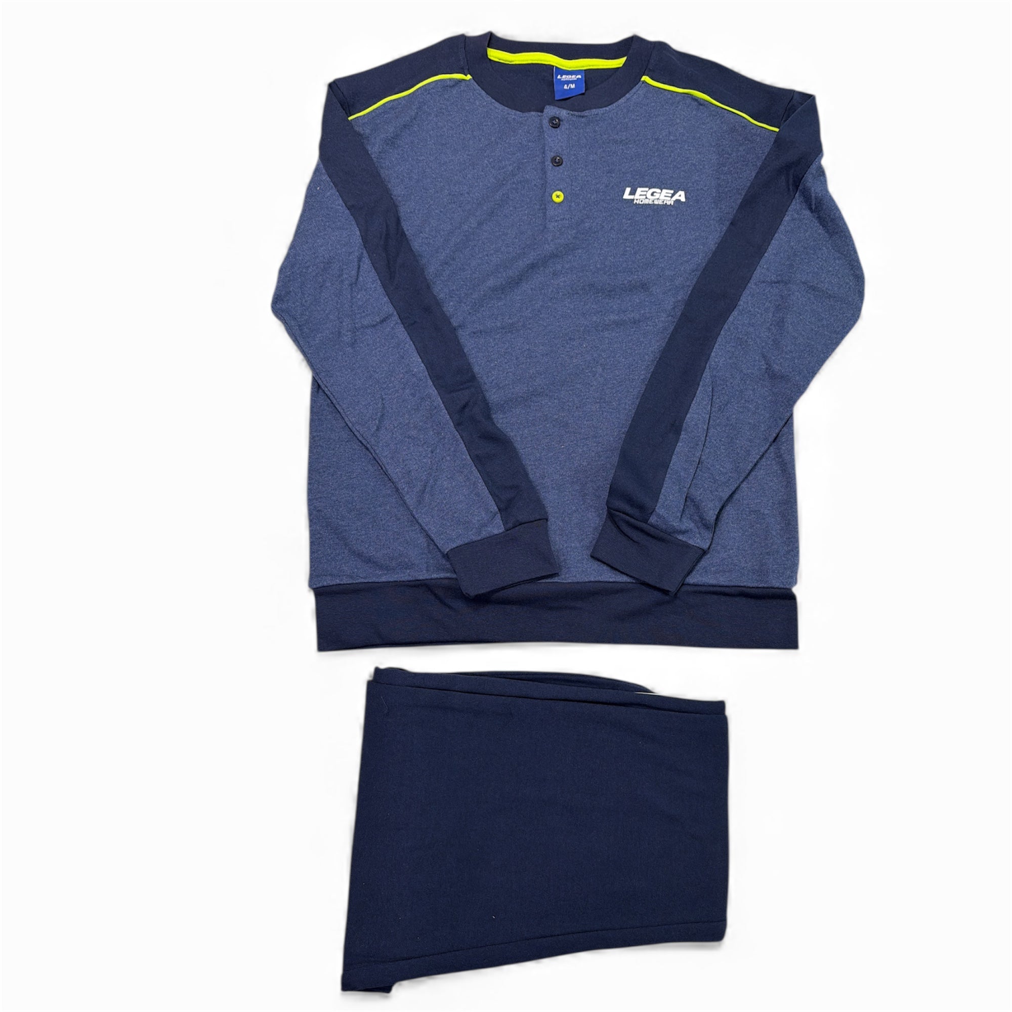 Pigiama Uomo Lungo in Cotone Interlock Serafino Legea Art.LPA016 - AS1 - Boutique dell'Intimo e del Neonato