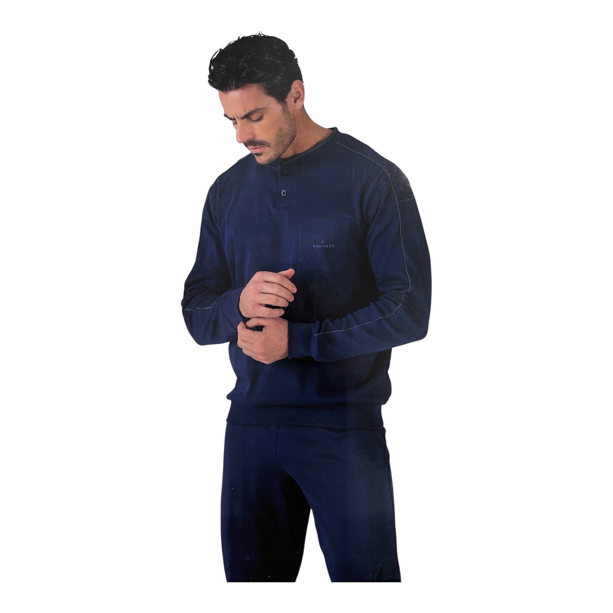 Pigiama Uomo Lungo in Cotone Interlock Serafino Navigare Art.141902 - Boutique dell'Intimo e del Neonato