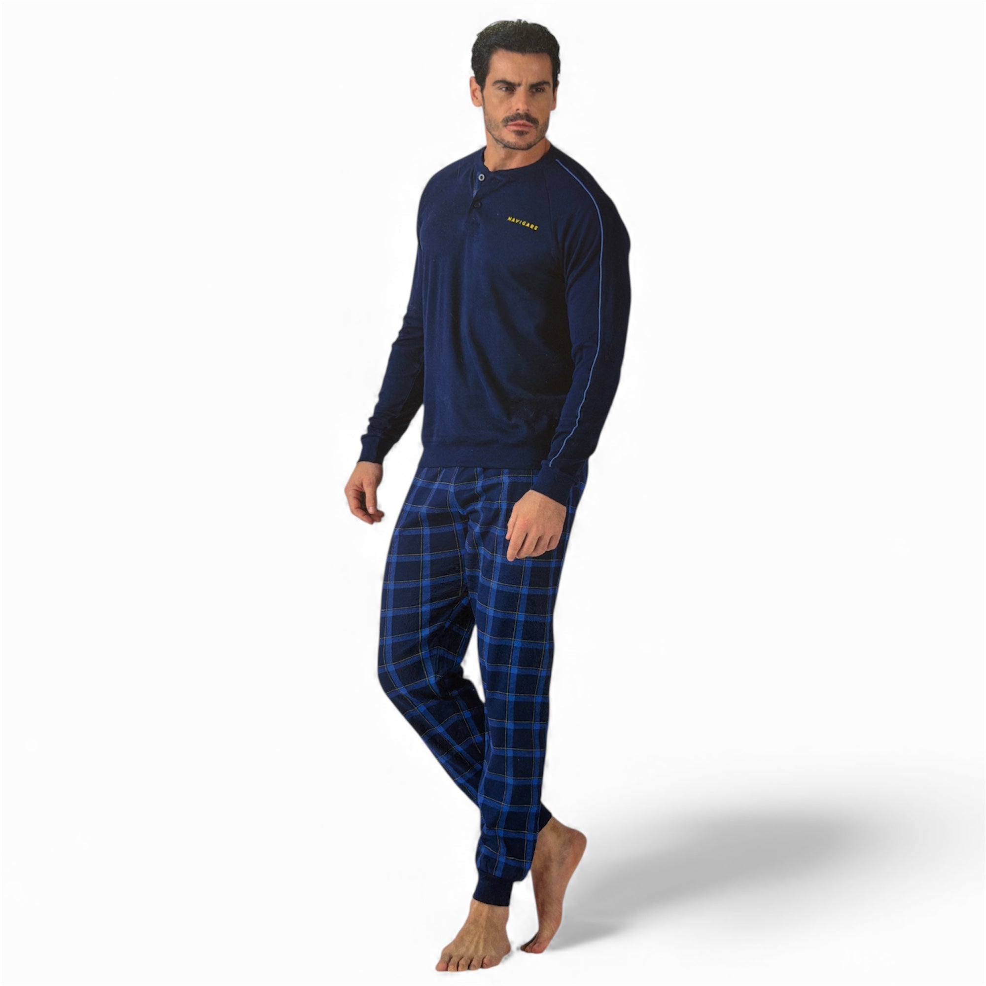 Pigiama Uomo Lungo in Cotone Interlock Serafino Navigare Art.141945 - Boutique dell'Intimo e del Neonato