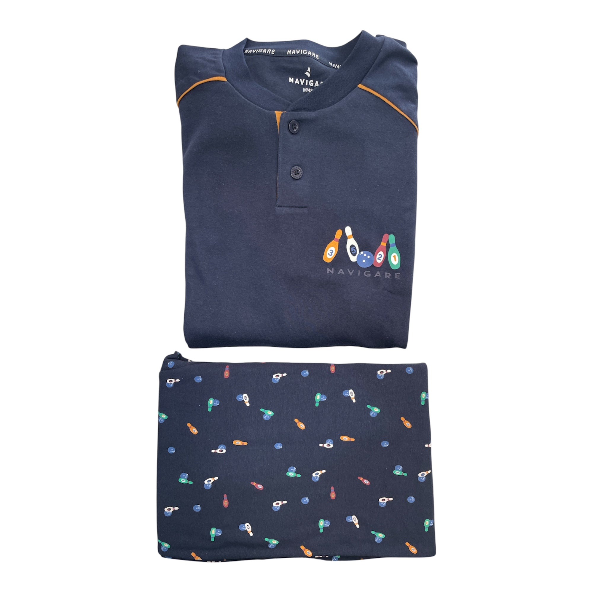 Pigiama Uomo Lungo in Cotone Interlock Serafino Navigare Art.141956 - Boutique dell'Intimo e del Neonato