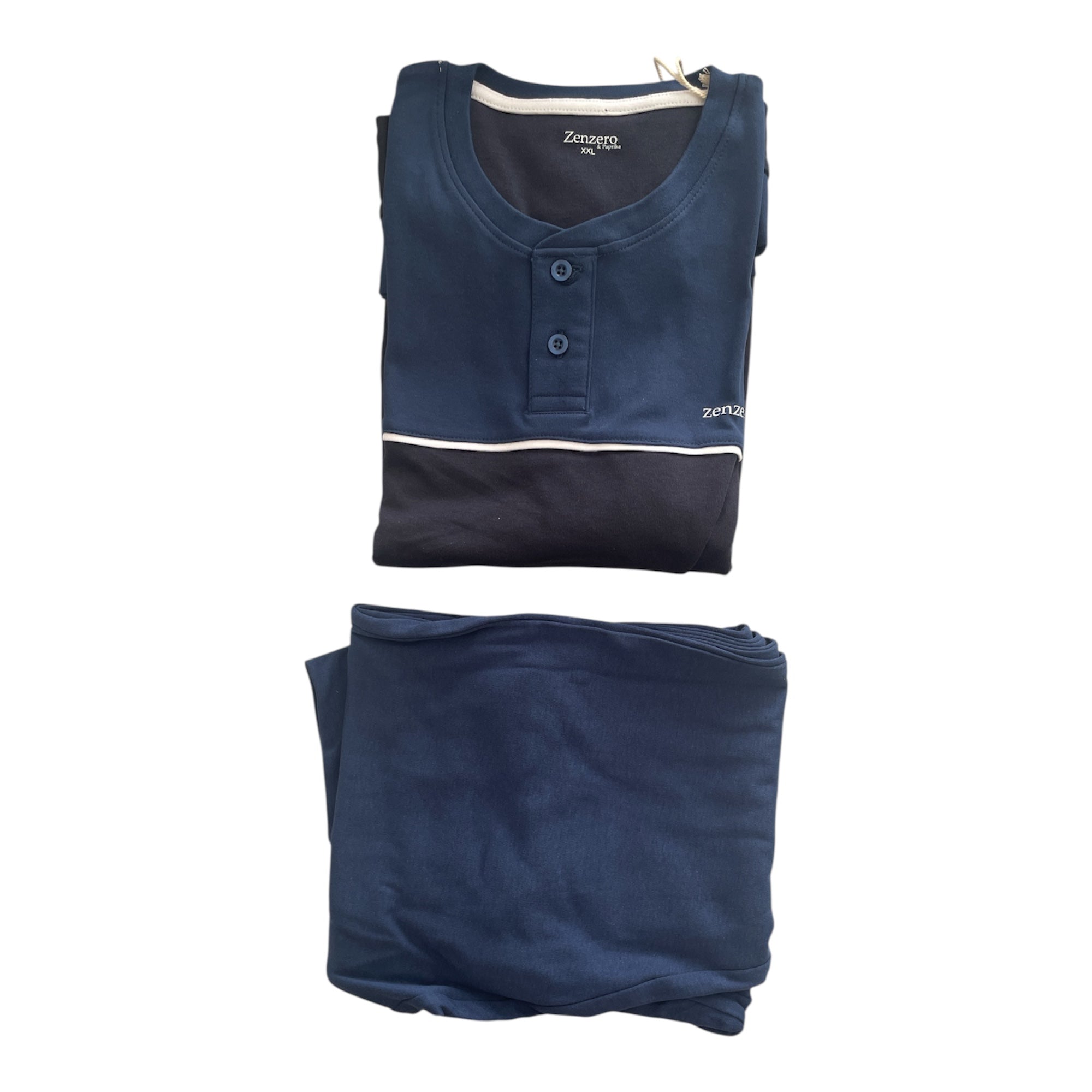 Pigiama Uomo Lungo in Cotone Interlock Serafino Zenzero & Paprika Art.ZP19 - Boutique dell'Intimo e del Neonato